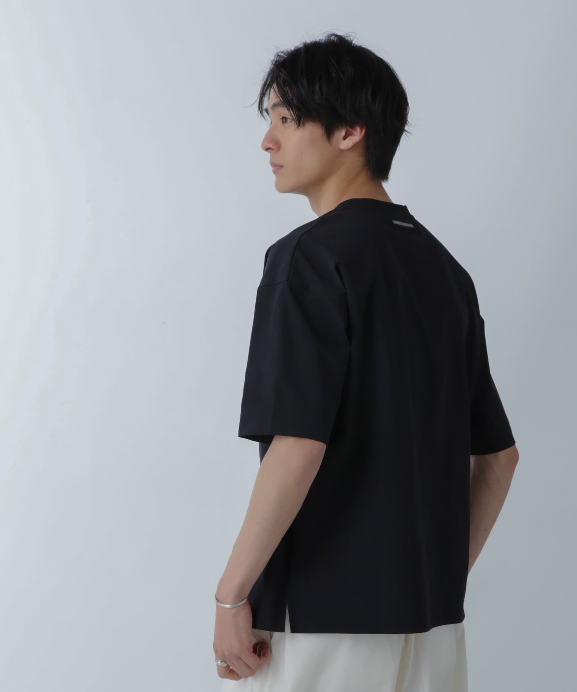 nano･universe「ドライジャージー ワイドTシャツ 半袖(セットアップ可)」|Tシャツ・カットソー|