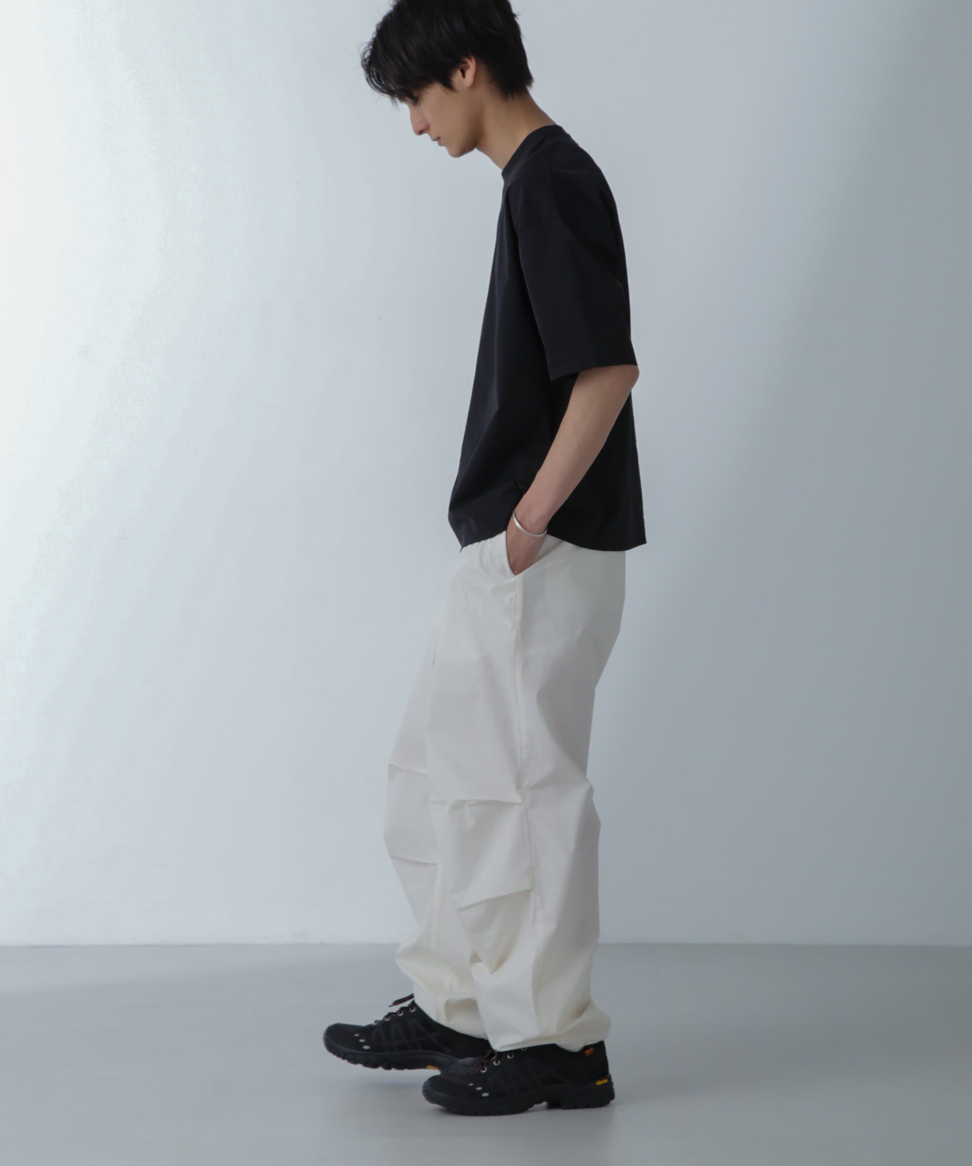 nano･universe「ドライジャージー ワイドTシャツ 半袖(セットアップ可)」|Tシャツ・カットソー|