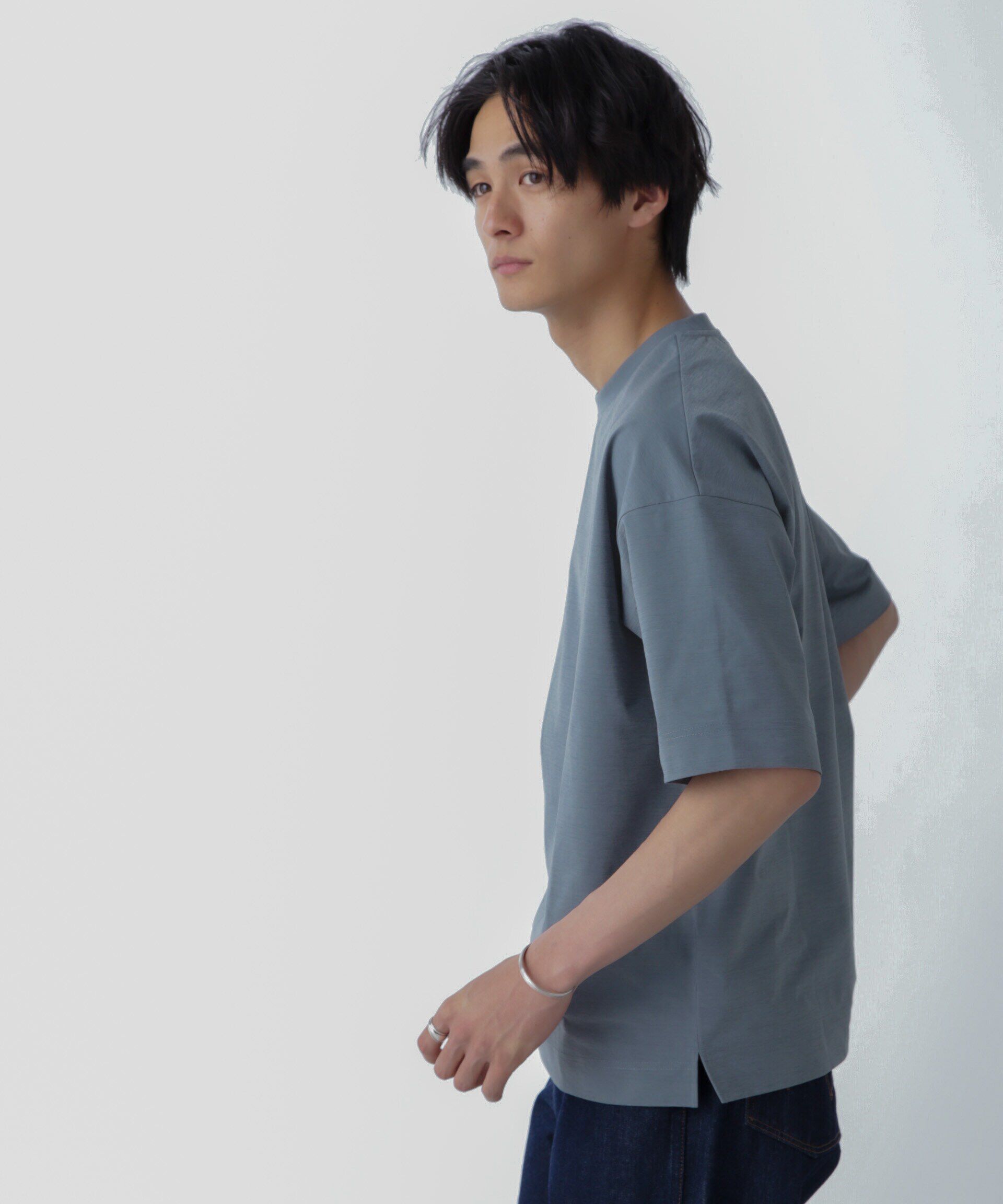 nano･universe「ドライジャージー ワイドTシャツ 半袖(セットアップ可)」|Tシャツ・カットソー|