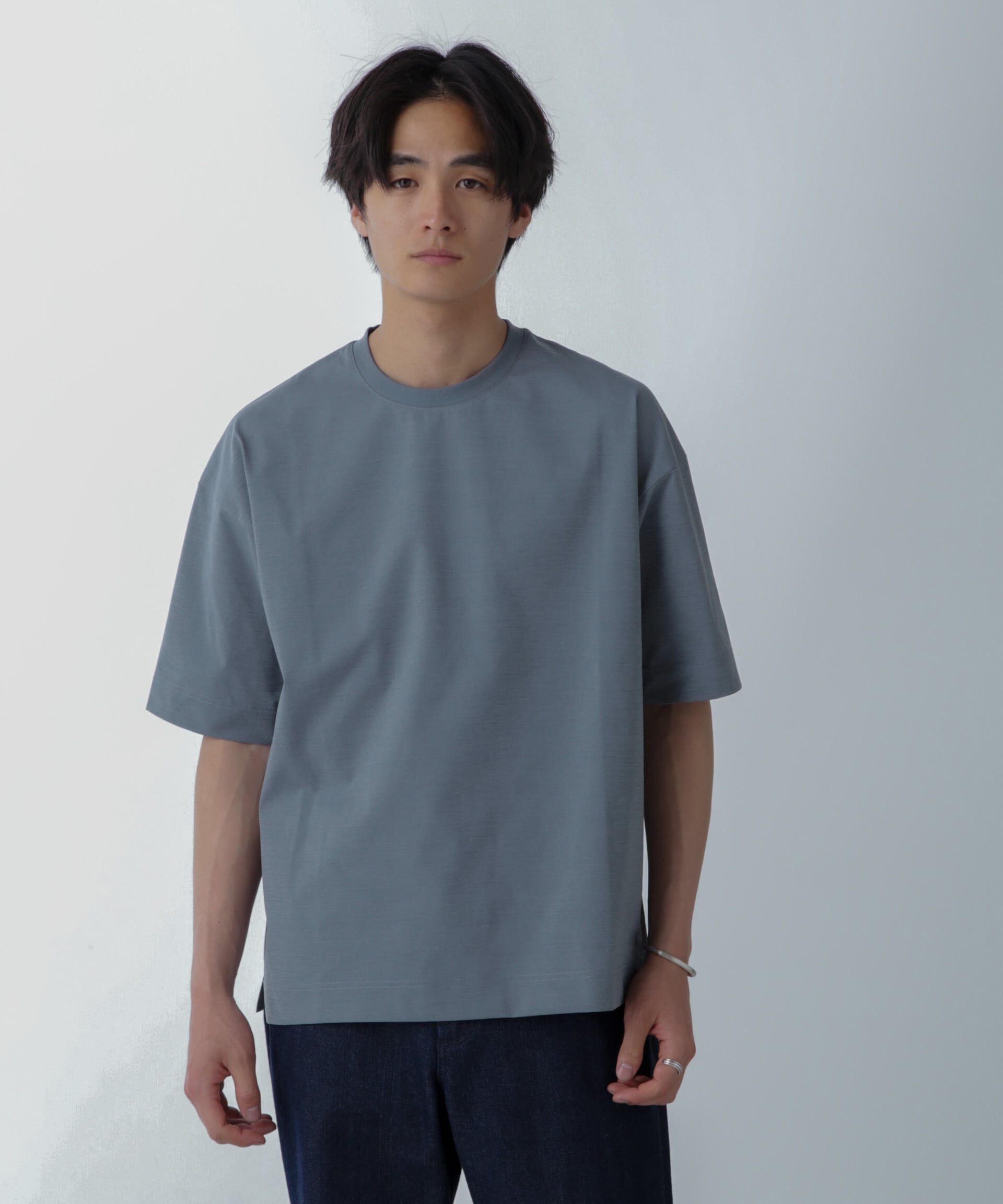 nano･universe「ドライジャージー ワイドTシャツ 半袖(セットアップ可)」|Tシャツ・カットソー|