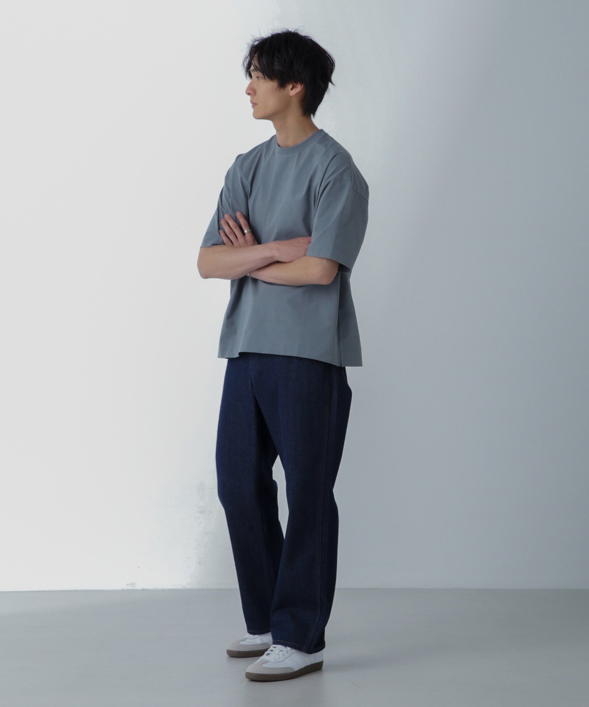 nano･universe「ドライジャージー ワイドTシャツ 半袖(セットアップ可)」|Tシャツ・カットソー|