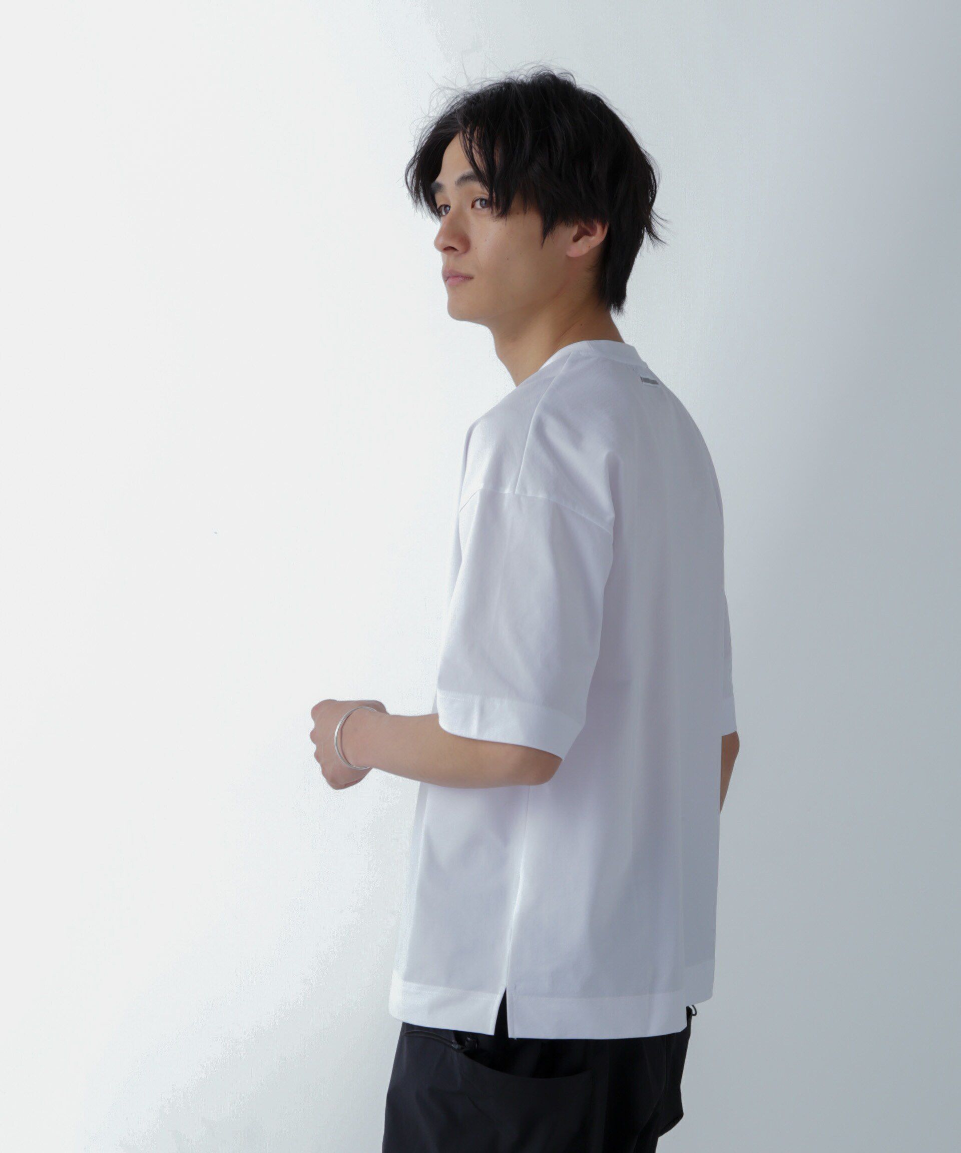 nano･universe「ドライジャージー ワイドTシャツ 半袖(セットアップ可)」|Tシャツ・カットソー|