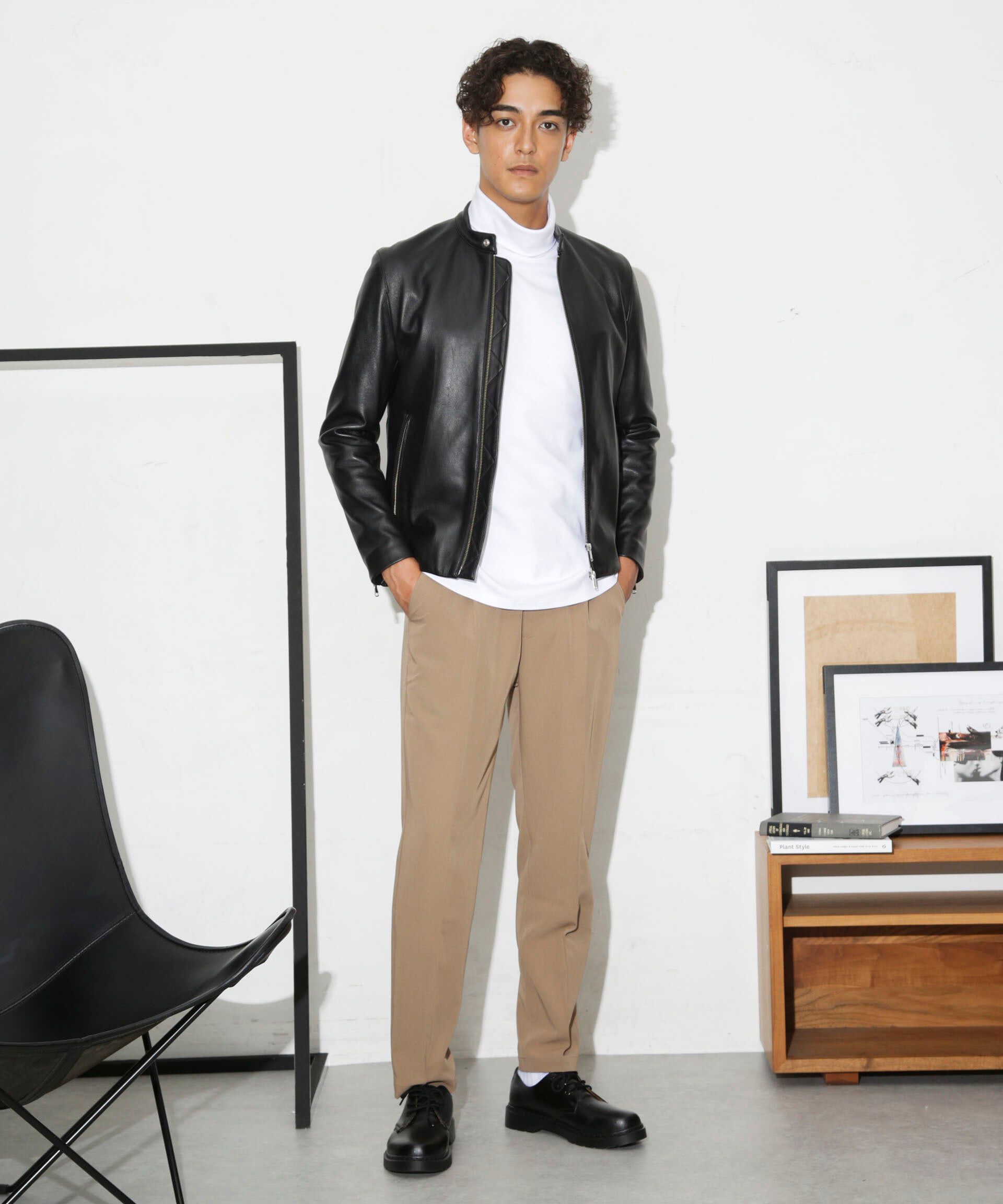 nano･universe「Anti Soaked(R) 汗染み防止 スムースタートルネックTシャツ 長袖」|Tシャツ・カットソー|