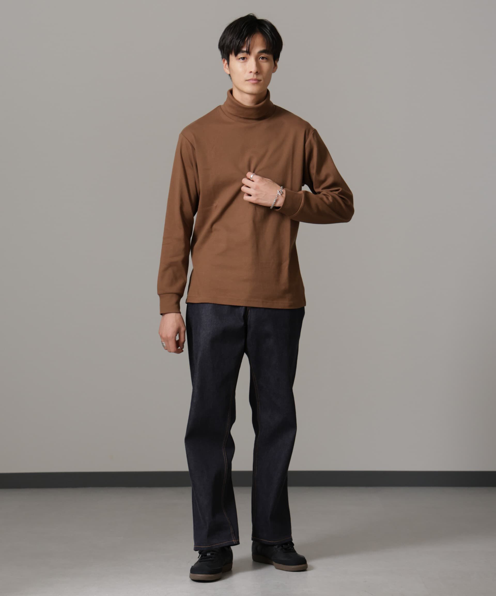 nano･universe「Anti Soaked(R) 汗染み防止 スムースタートルネックTシャツ 長袖」|Tシャツ・カットソー|