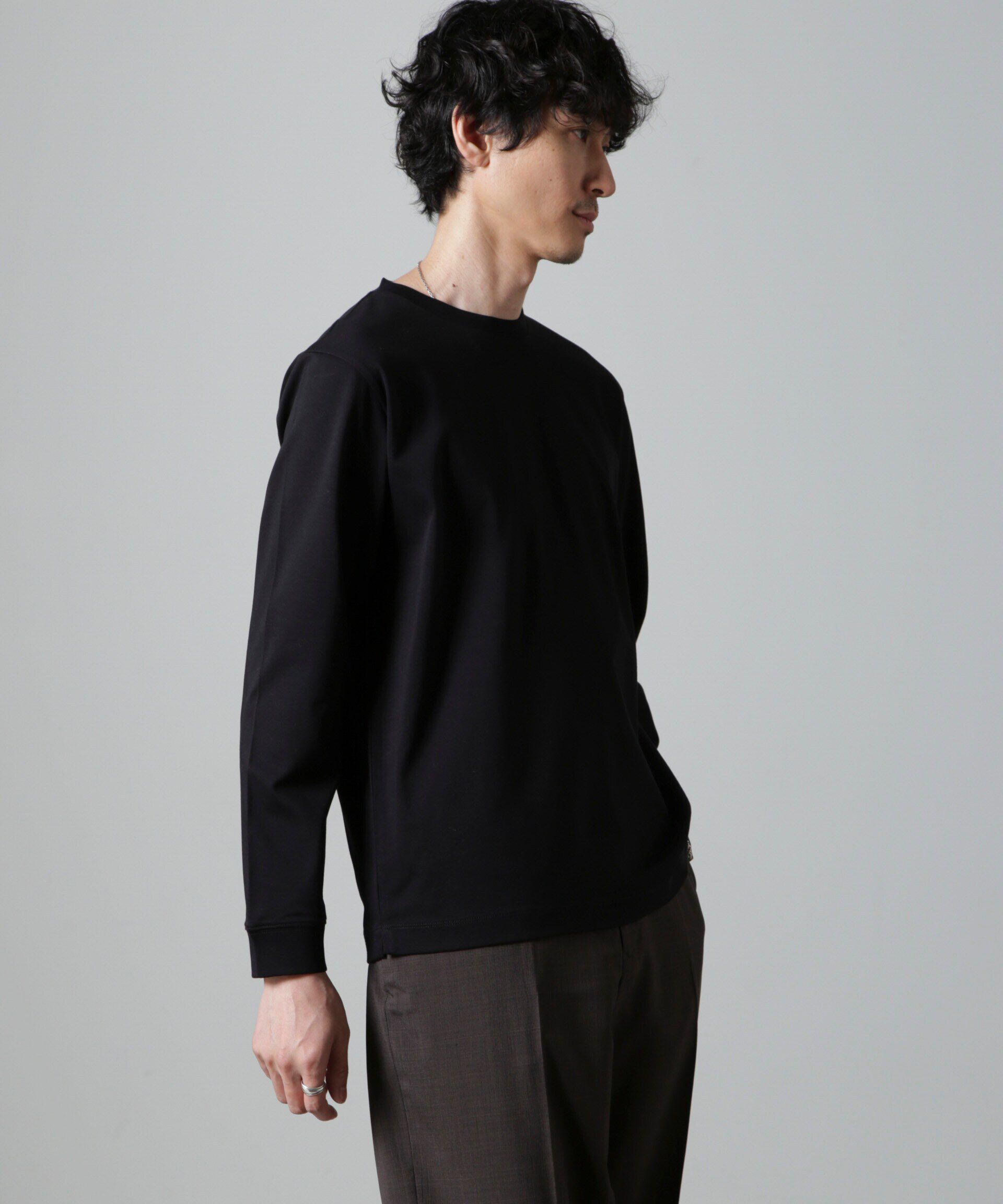 nano･universe「アンチスメルクルーネックTシャツ 長袖」|Tシャツ・カットソー|