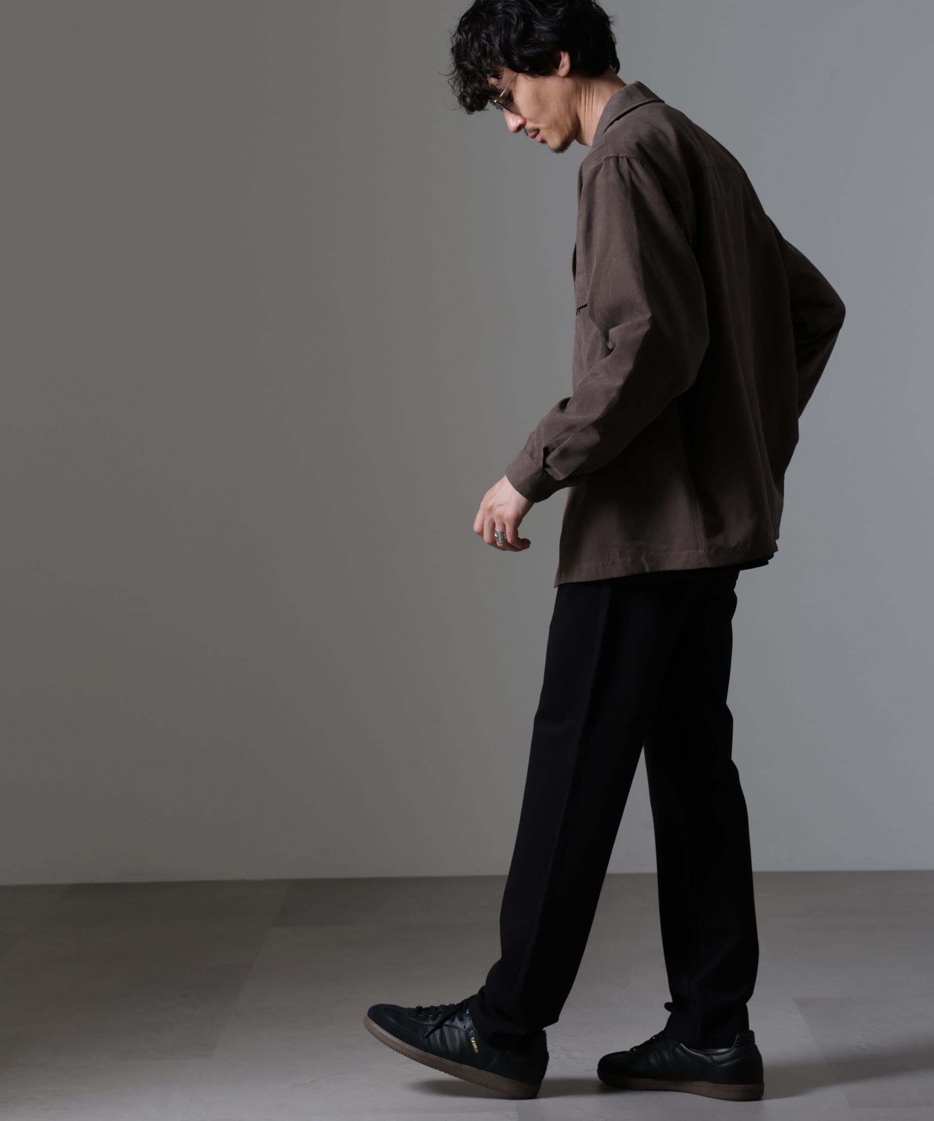 nano･universe「スウェードライクオープンカラーシャツ」|シャツ・ブラウス|