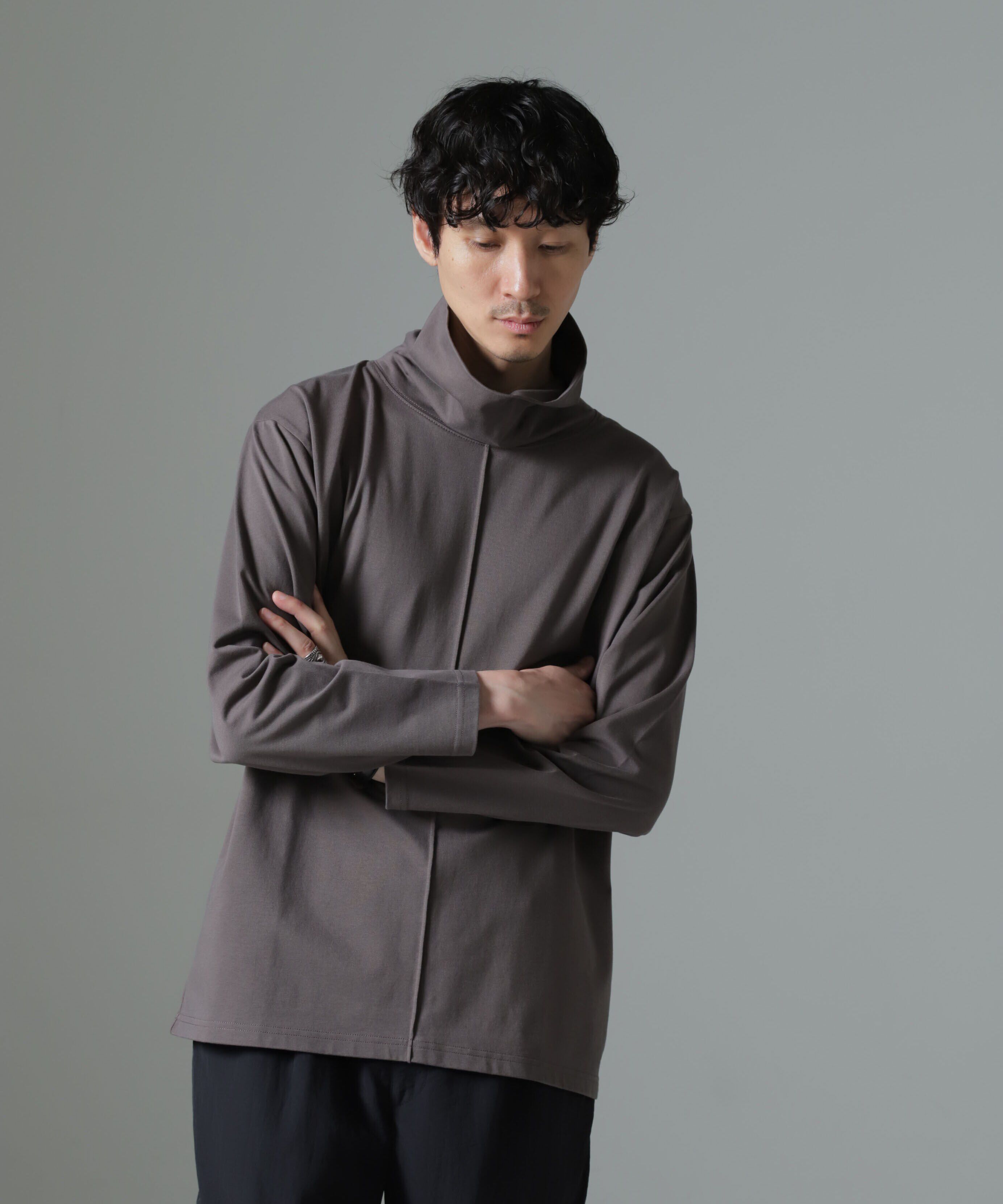 nano･universe「WEB限定/ボリュームハイネックプルオーバー 長袖」|Tシャツ・カットソー|