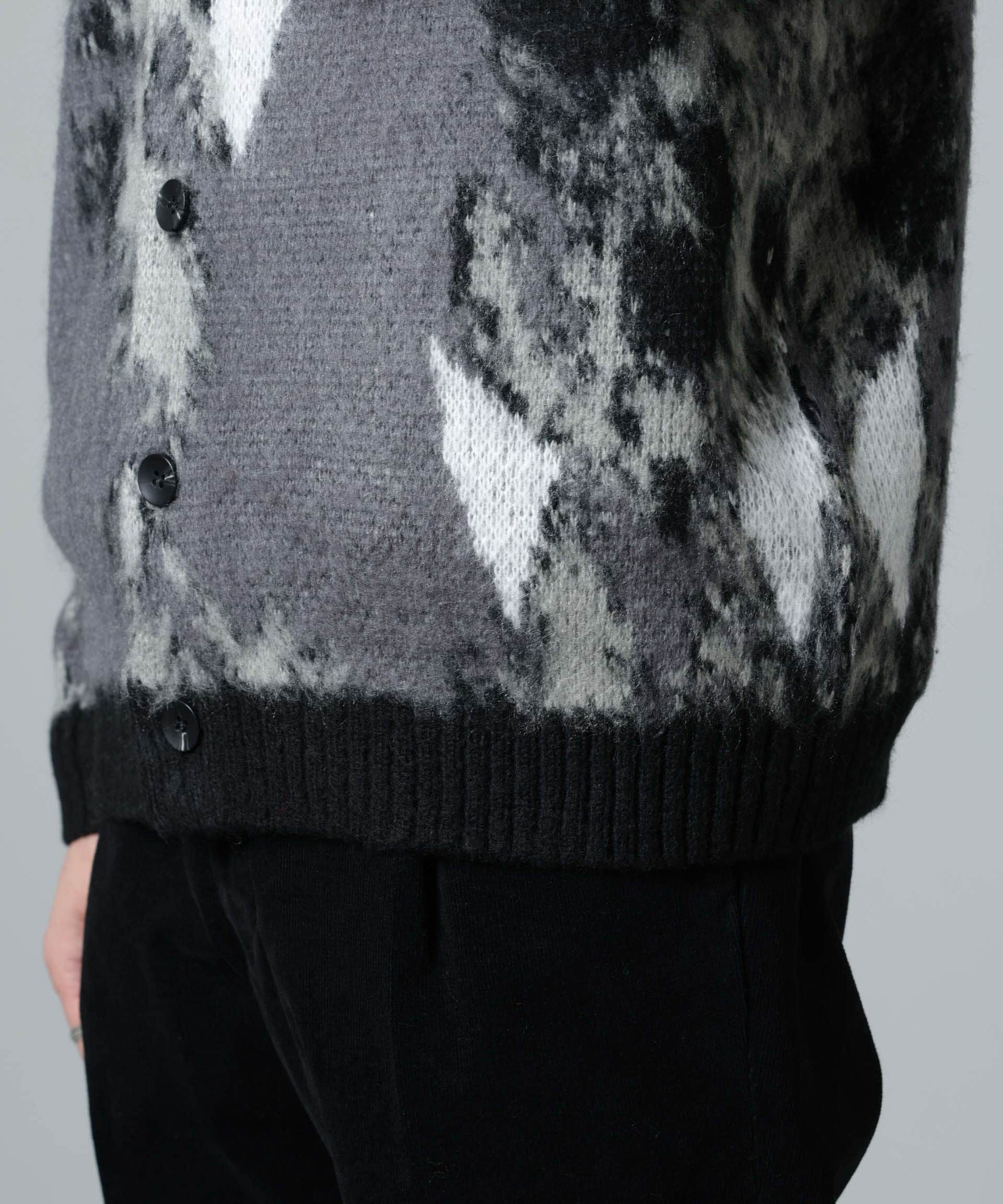 nano･universe「アート柄ニットカーディガン」|ニット・セーター|