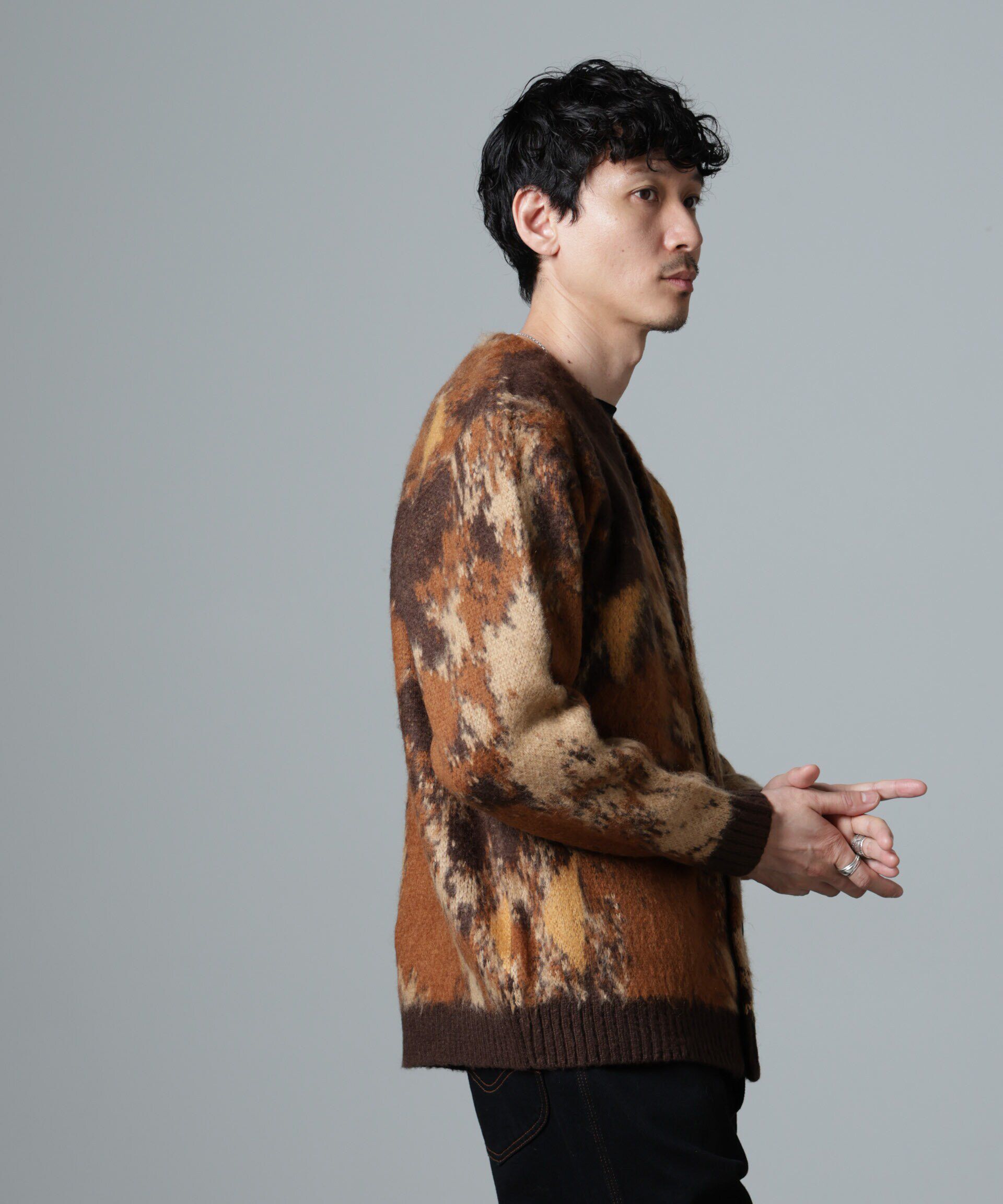 nano･universe「アート柄ニットカーディガン」|ニット・セーター|