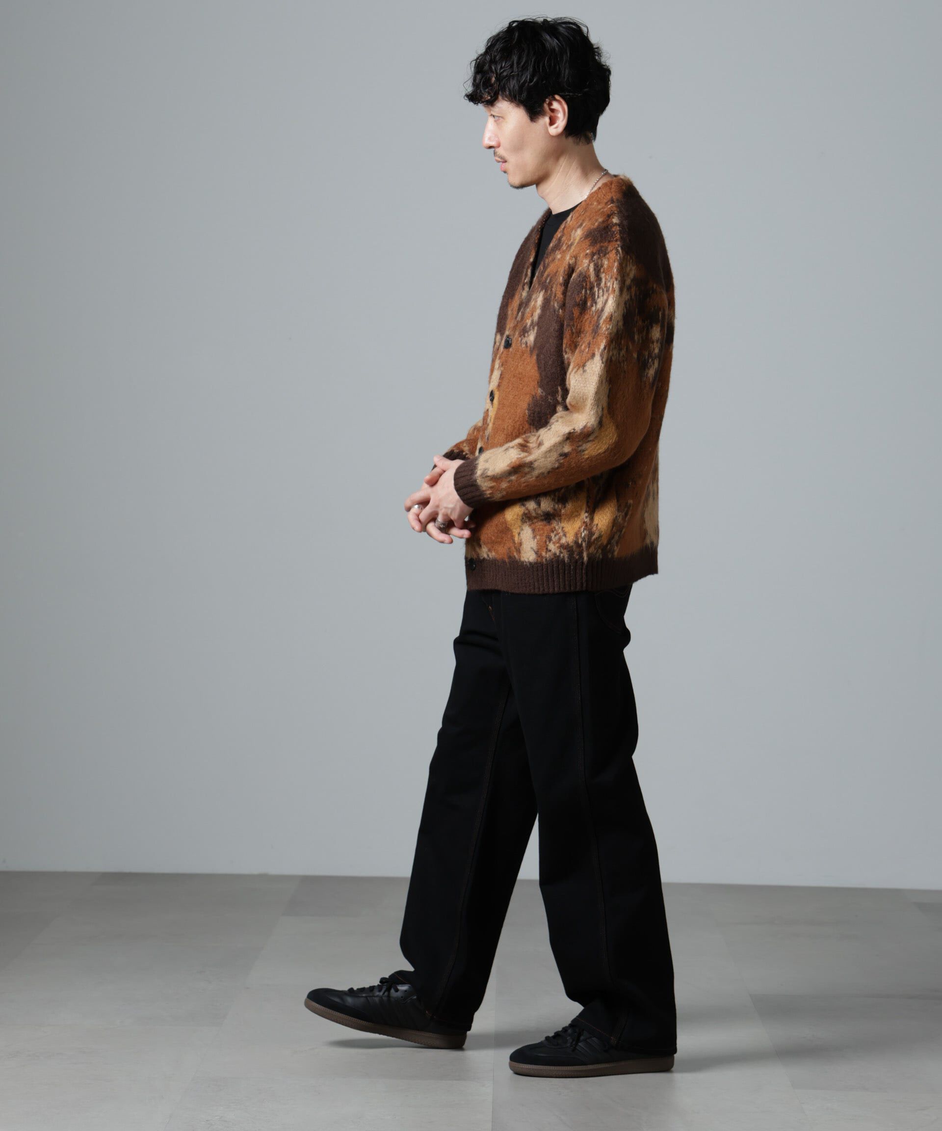 nano･universe「アート柄ニットカーディガン」|ニット・セーター|