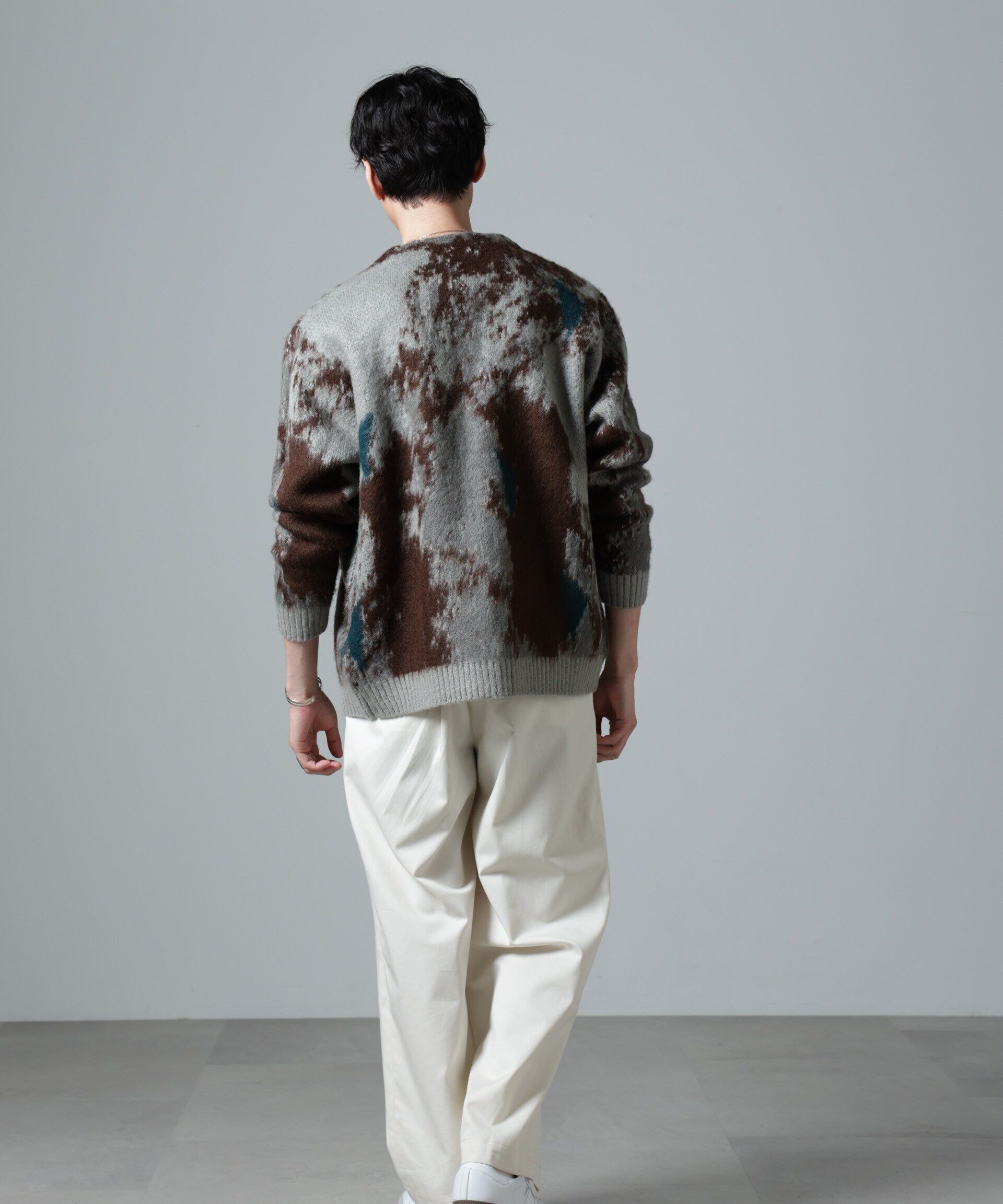 nano･universe「アート柄ニットカーディガン」|ニット・セーター|