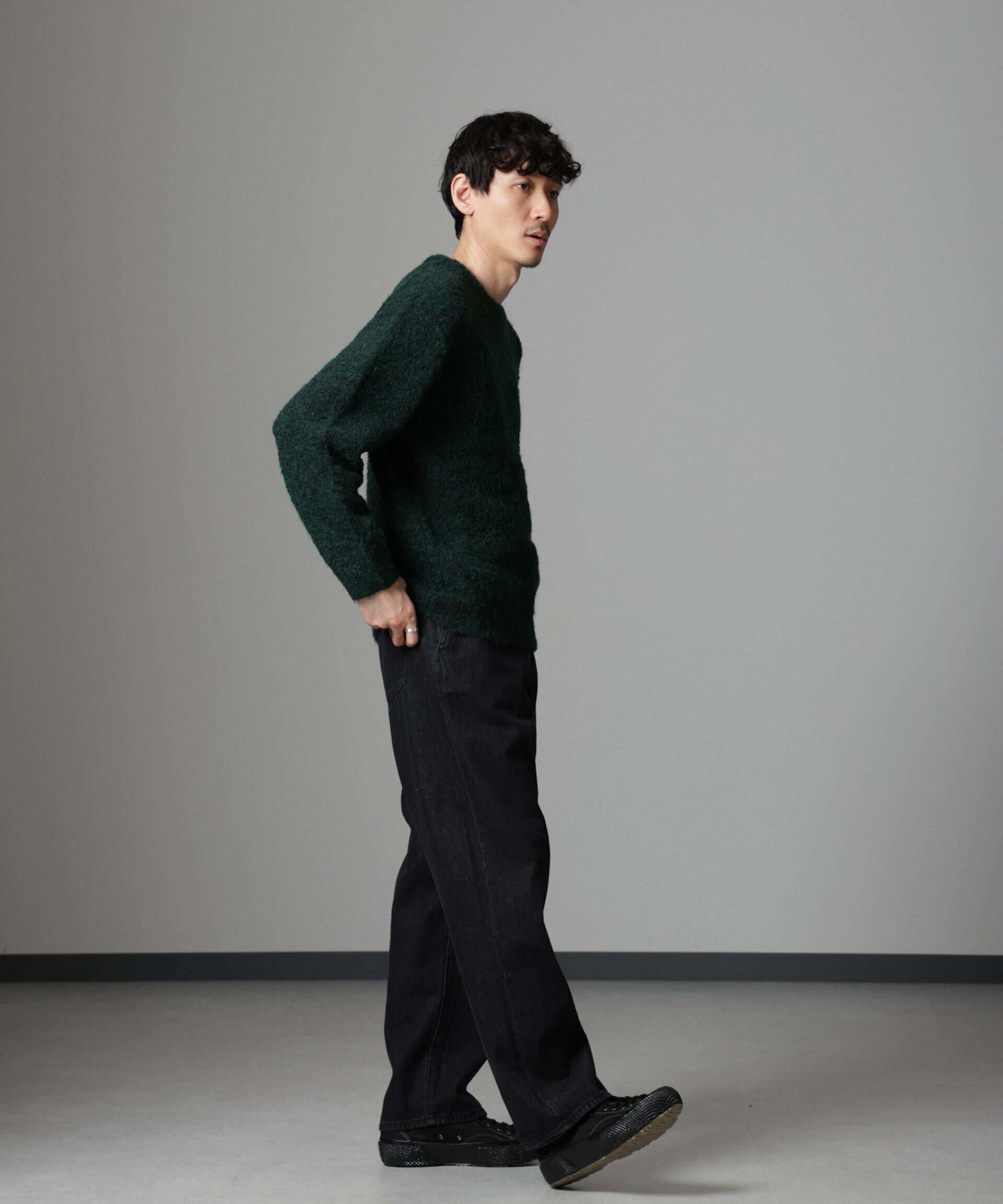 nano･universe「ウールミックスブークレニット」|ニット・セーター|