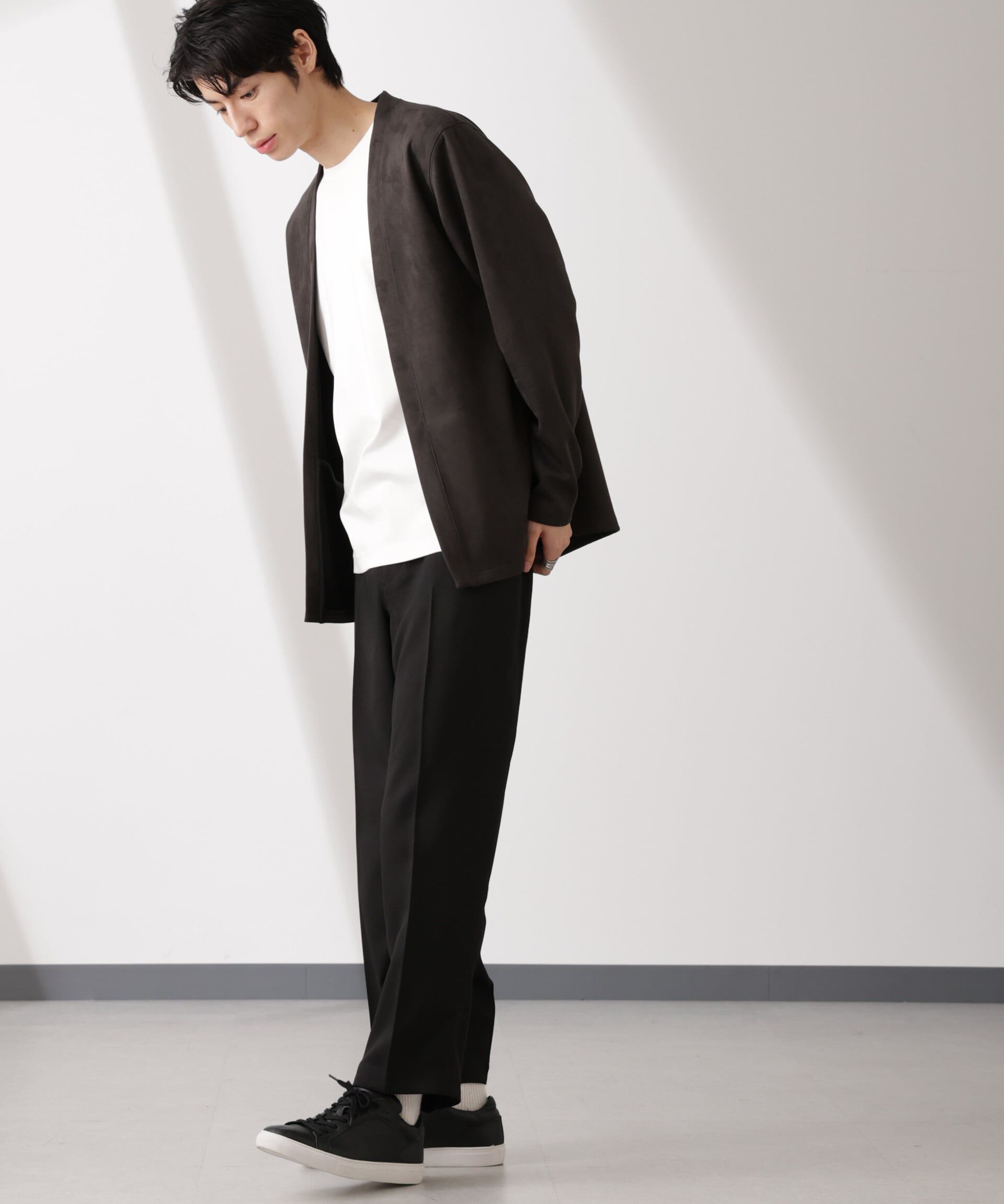 nano･universe「フェイクスエードトッパーカーディガン」|Tシャツ・カットソー|