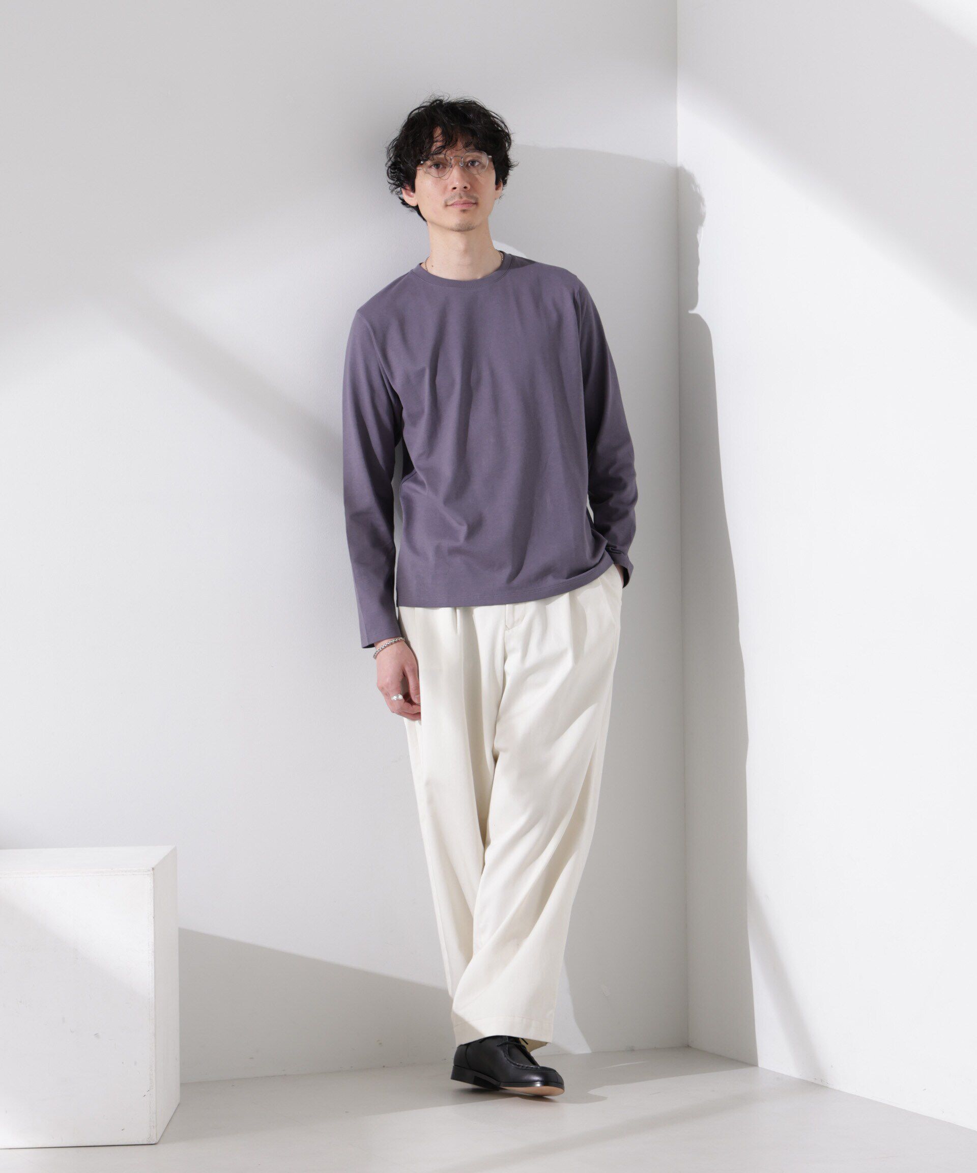 nano･universe「Anti Soaked(R)汗染み防止 クルーネックTシャツ 長袖」|Tシャツ・カットソー|