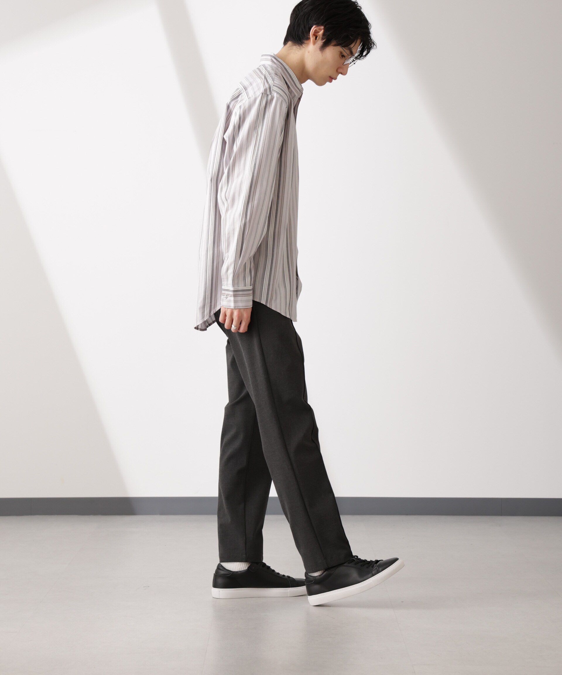 nano･universe「ランダムストライプシャツ 長袖」|シャツ・ブラウス|