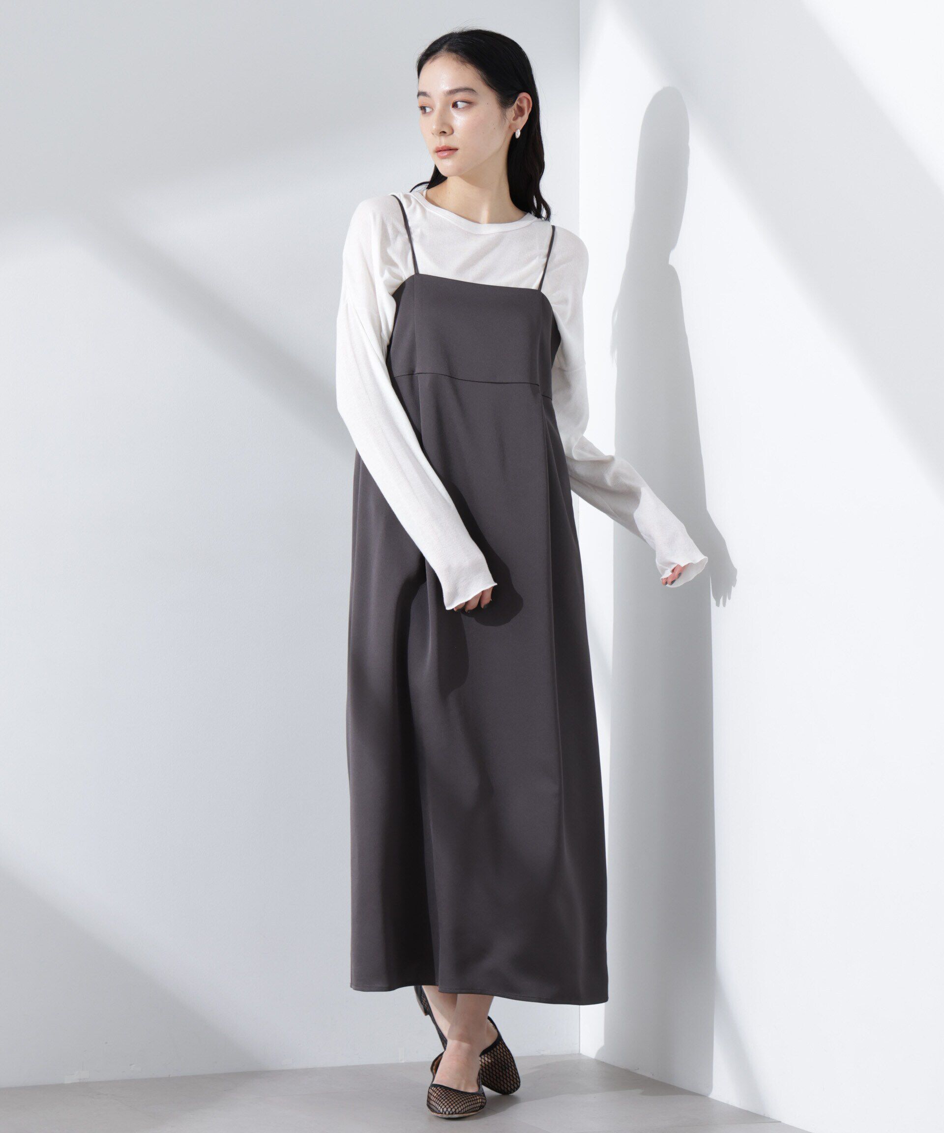 nano･universe「サテンキャミワンピース」|ワンピース|