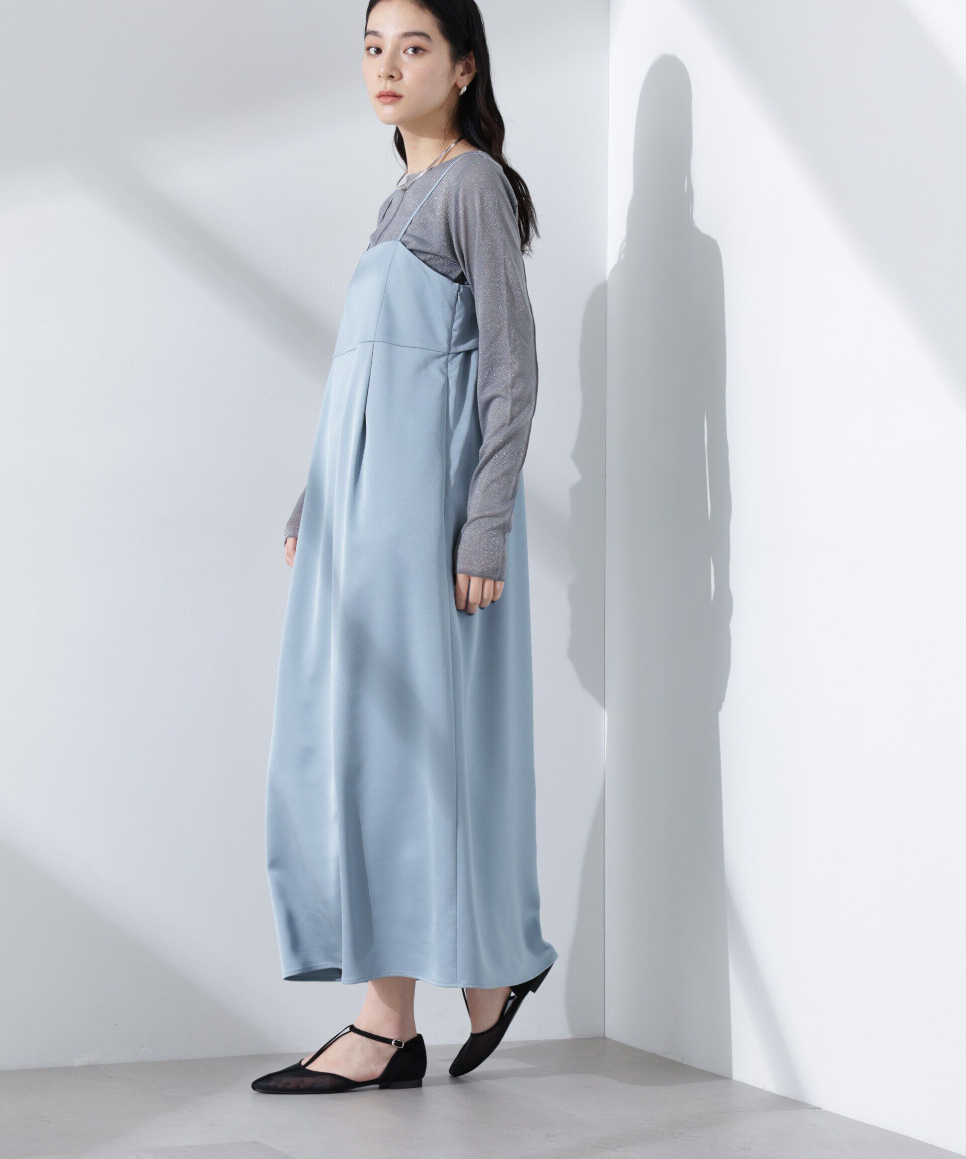 nano･universe「サテンキャミワンピース」|ワンピース|