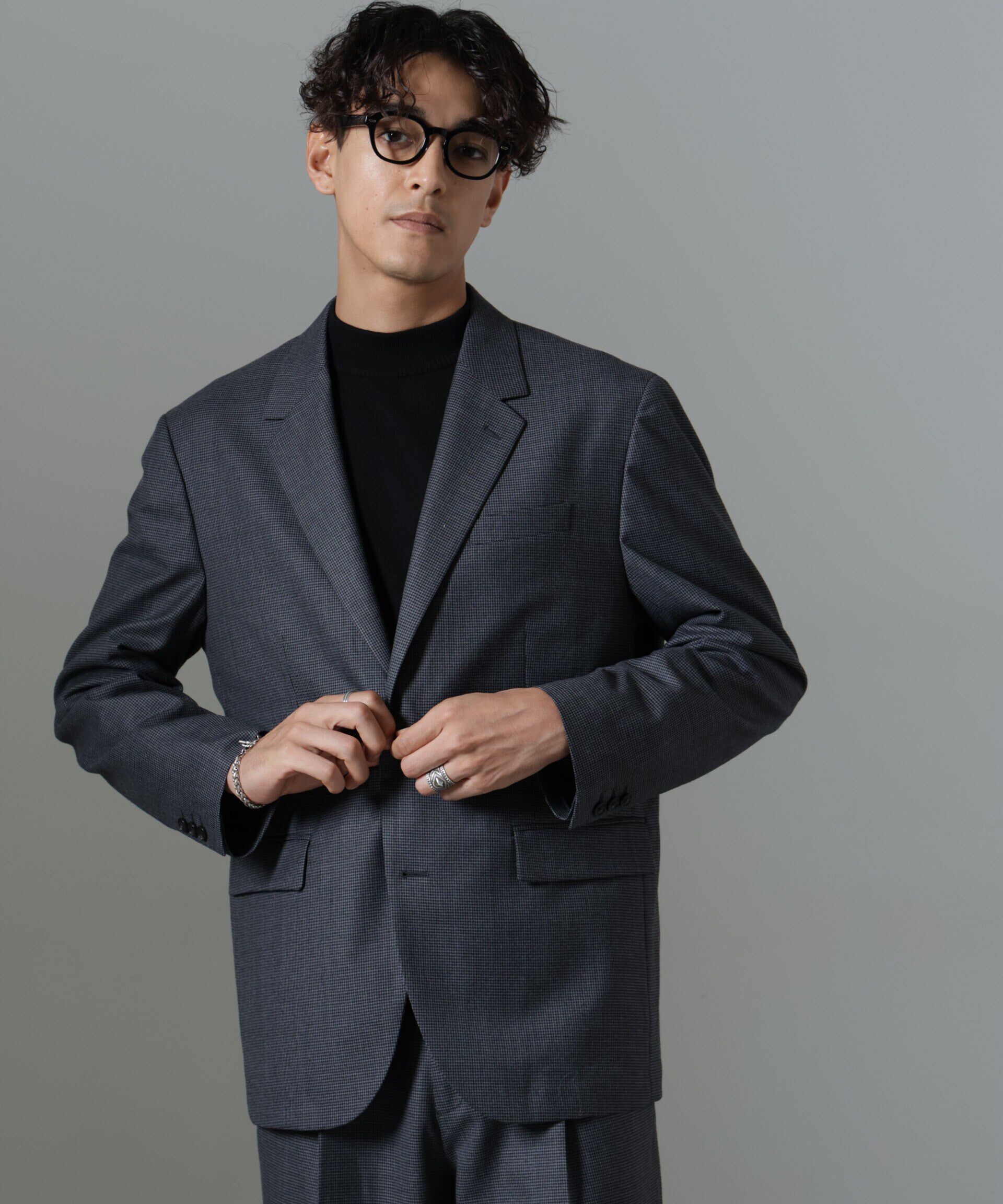 nano･universe「クラシックウールボクシージャケット(セットアップ可)」|スーツ|パターン1