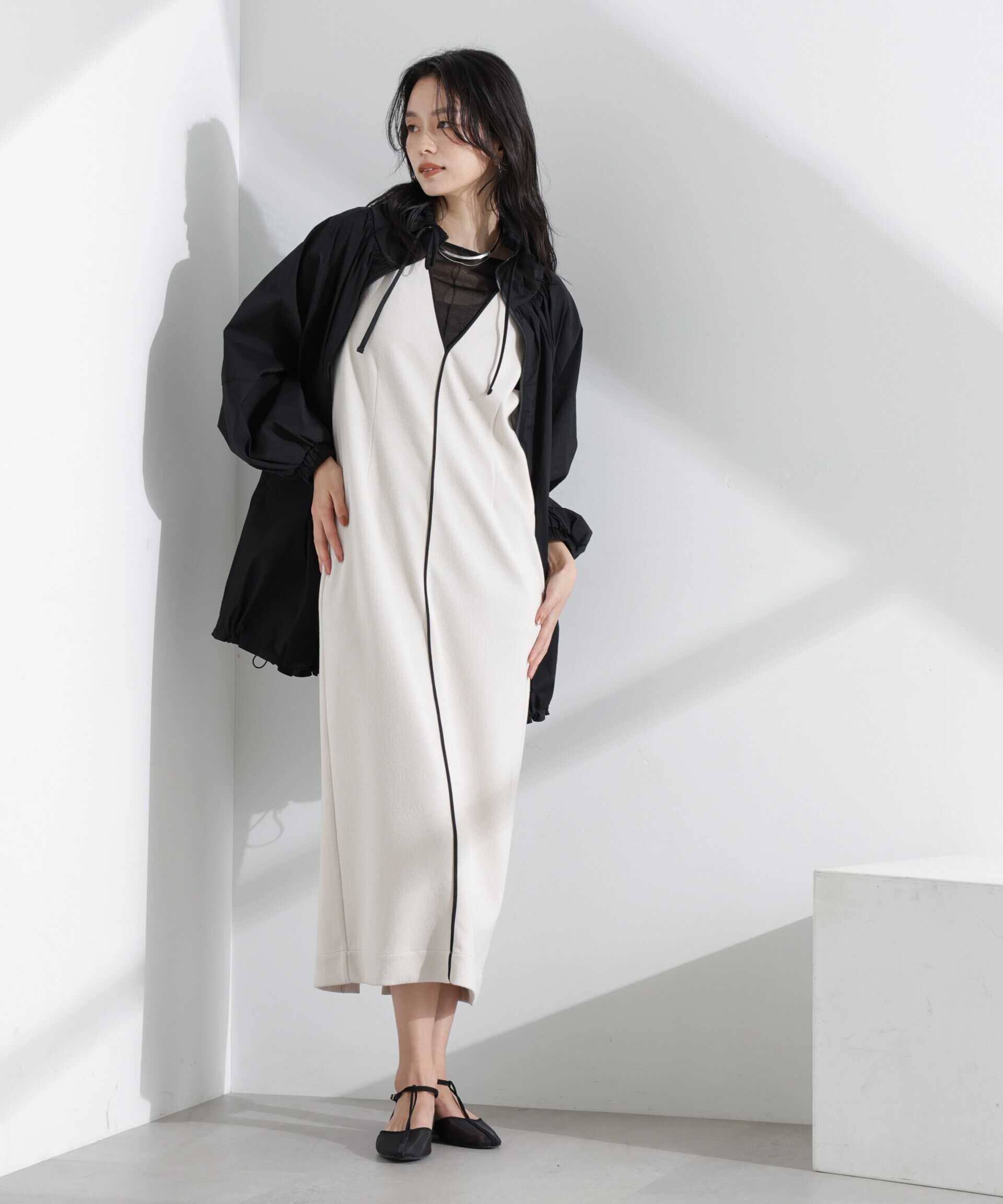 nano･universe「ナイロンワッシャーオーバーサイズライトブルゾン」|ブルゾン・スタジャン|