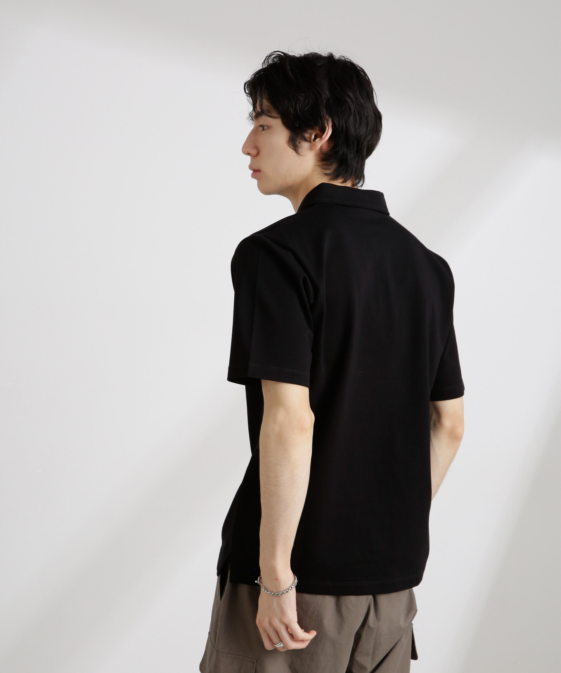 nano･universe「アンチスメル 鹿の子ポロ 半袖」|Tシャツ・カットソー|