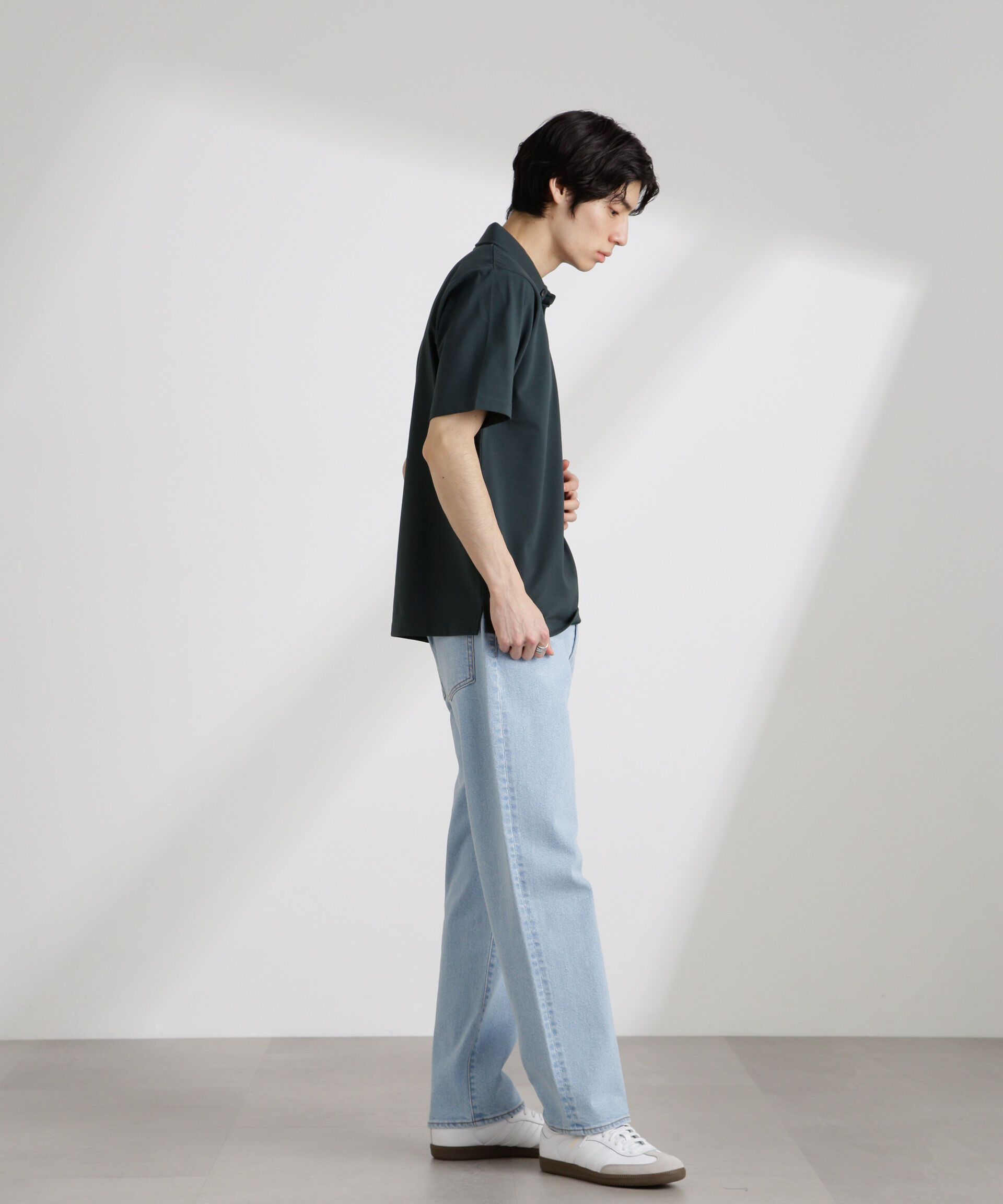 nano･universe「アンチスメル 鹿の子ポロ 半袖」|Tシャツ・カットソー|