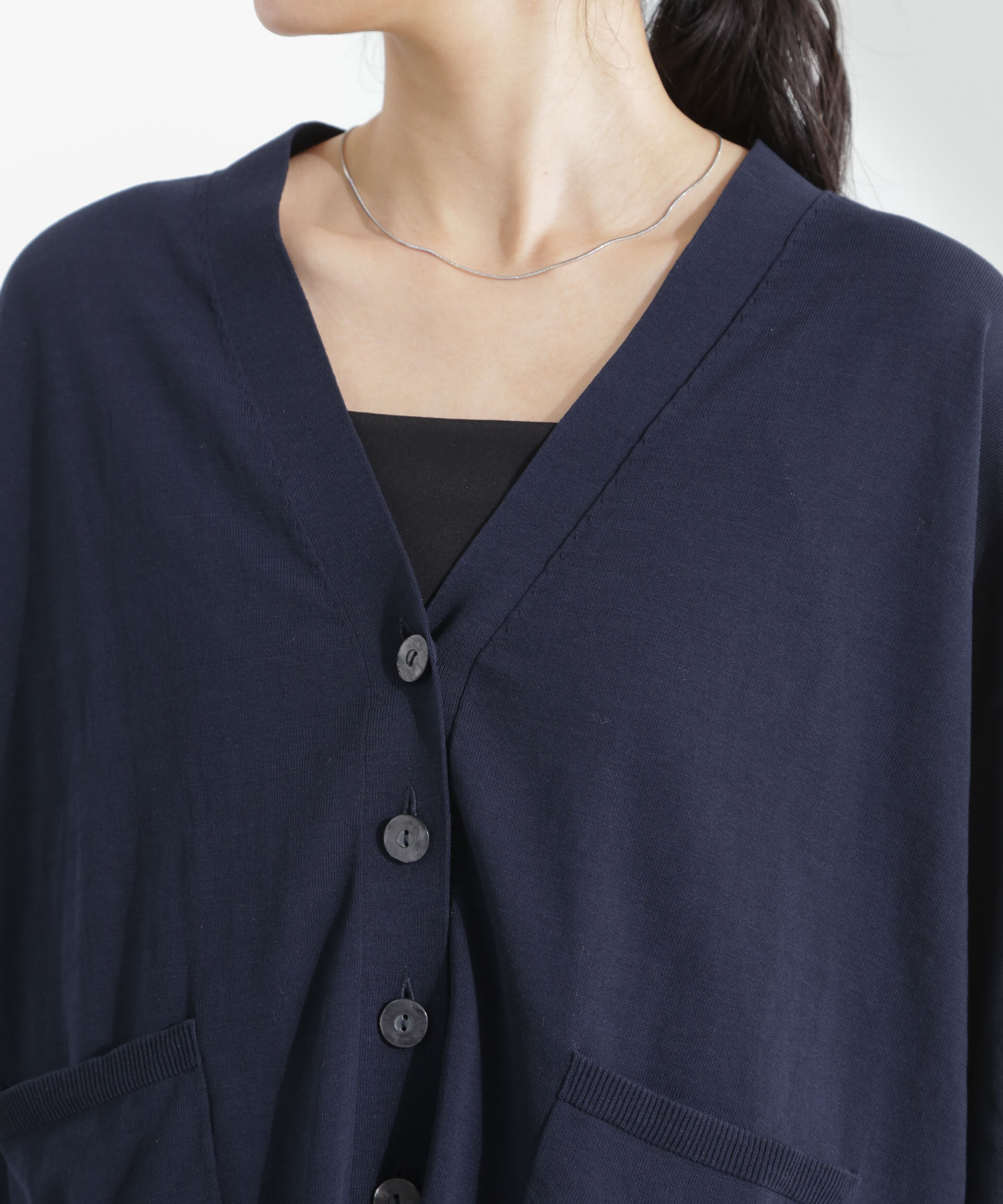 nano･universe「TEKNICO GIZAコットンオーバーカーディガン」|ニット・セーター|