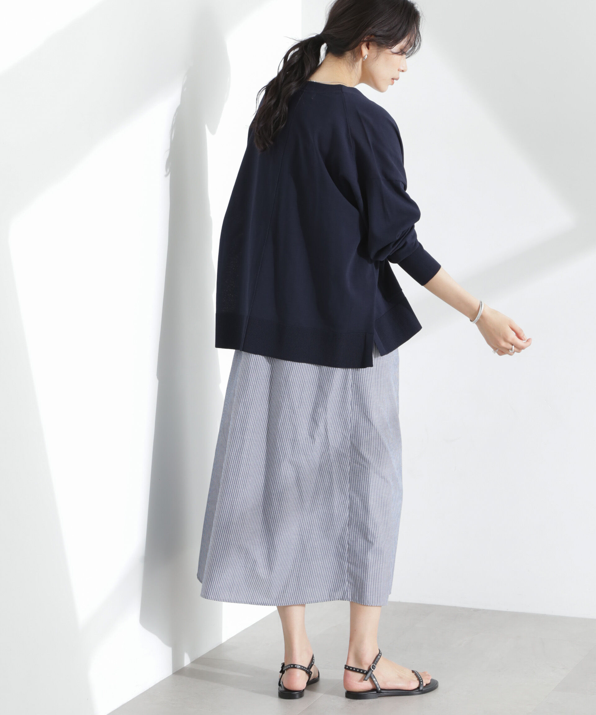 nano･universe「TEKNICO GIZAコットンオーバーカーディガン」|ニット・セーター|