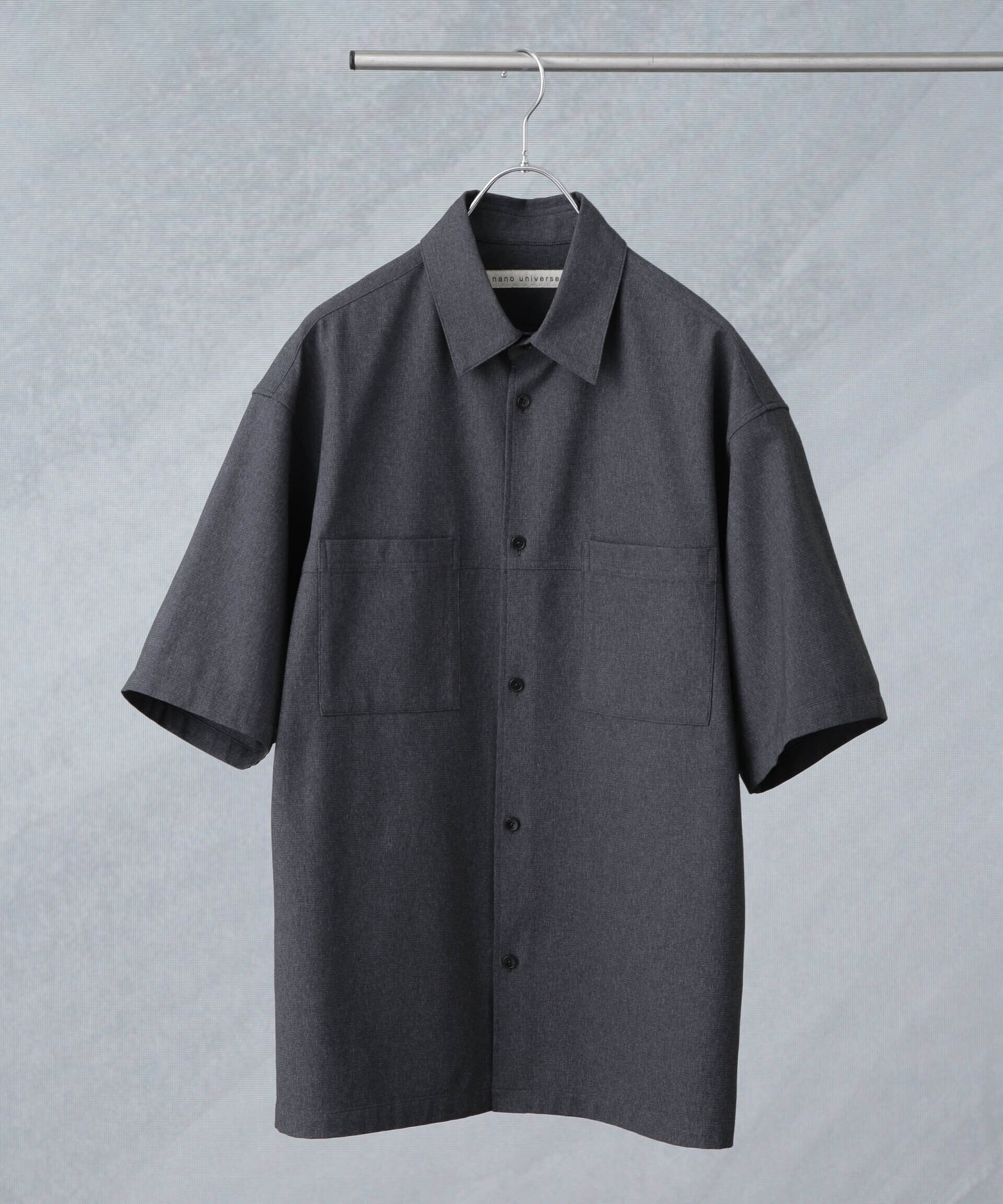 nano･universe「DotAir(R)ミニホールストレッチシャツ半袖/吸水速乾(セットアップ可)」|シャツ・ブラウス|