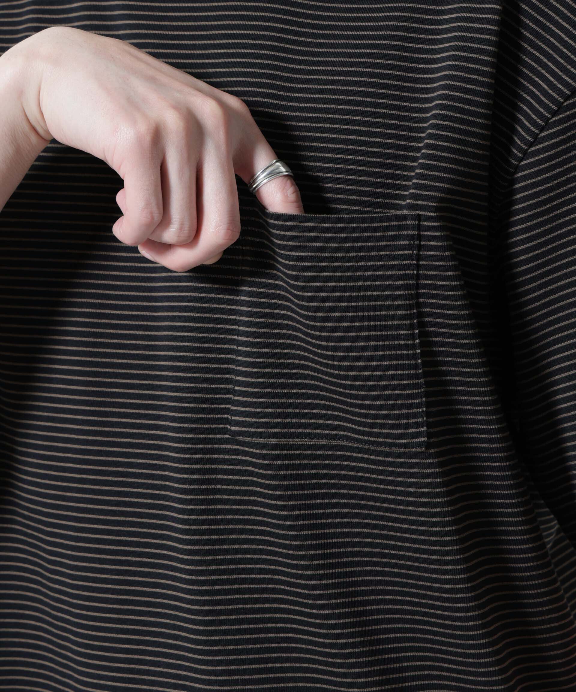 nano･universe「20シルケットボーダーTシャツ 半袖」|Tシャツ・カットソー|