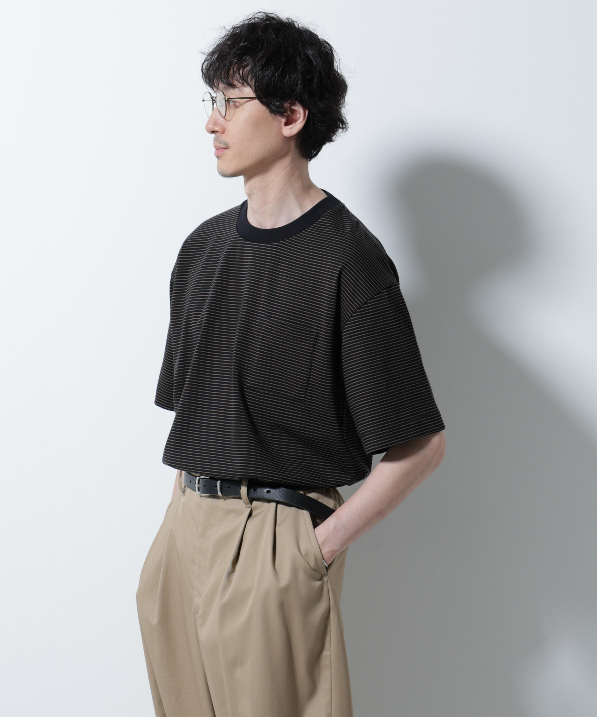 nano･universe「20シルケットボーダーTシャツ 半袖」|Tシャツ・カットソー|