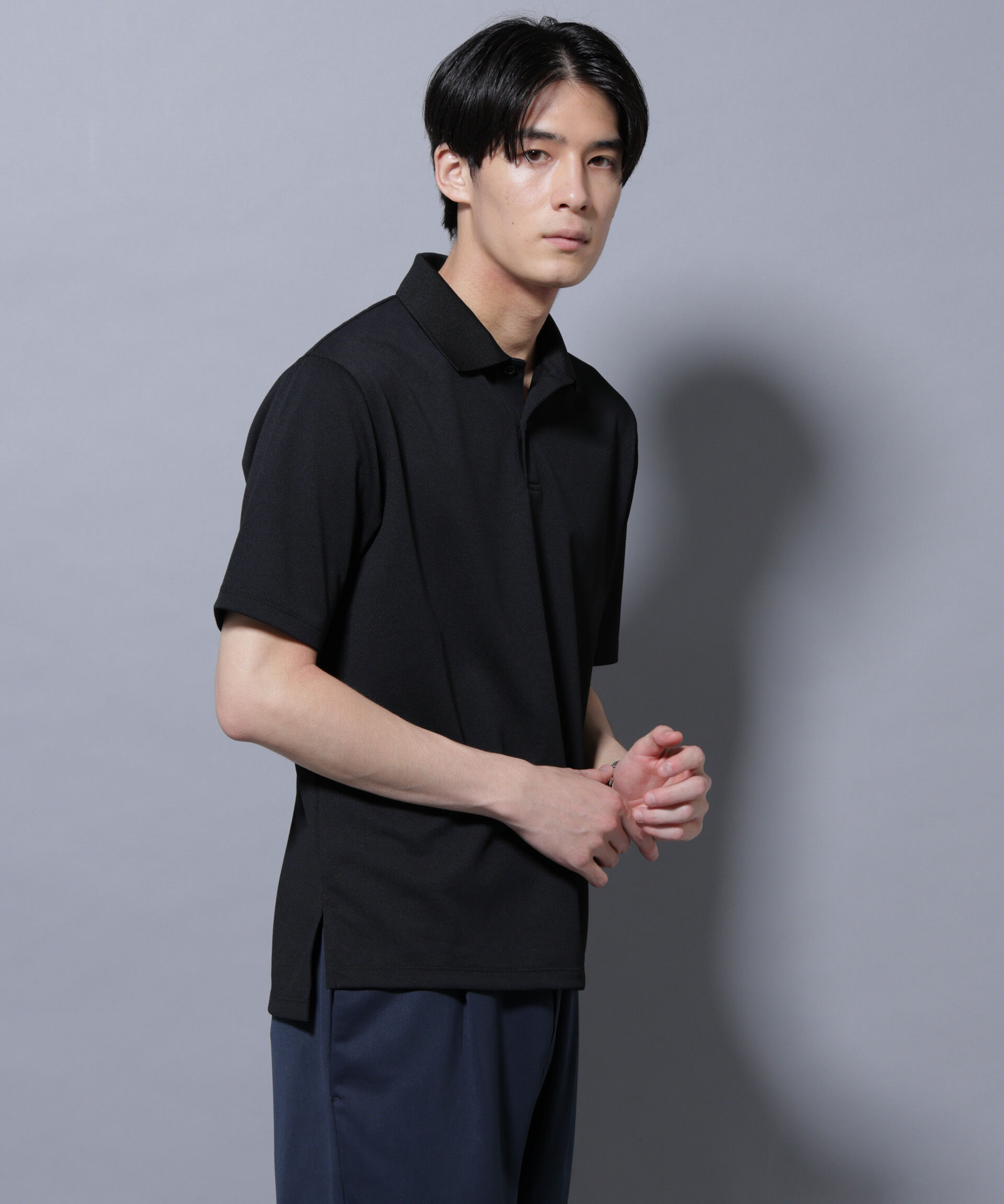 nano･universe「「N POLO」 AERO FREEZE 鹿の子ポロシャツ」|Tシャツ・カットソー|