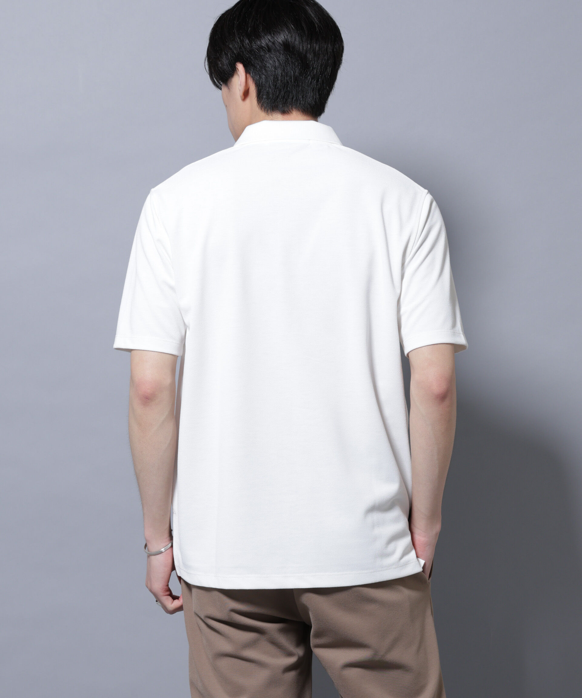 nano･universe「「N POLO」 AERO FREEZE 鹿の子ポロシャツ」|Tシャツ・カットソー|