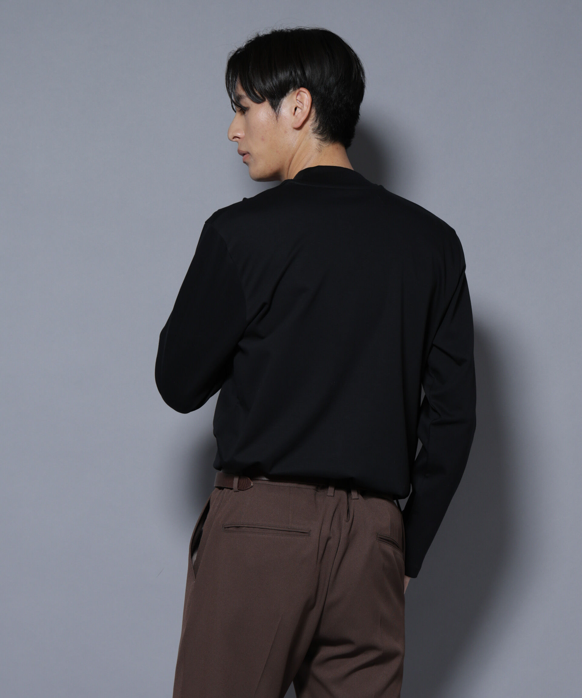 nano･universe「ジャケT(R)  プレミアム クルーネック 長袖」|Tシャツ・カットソー|