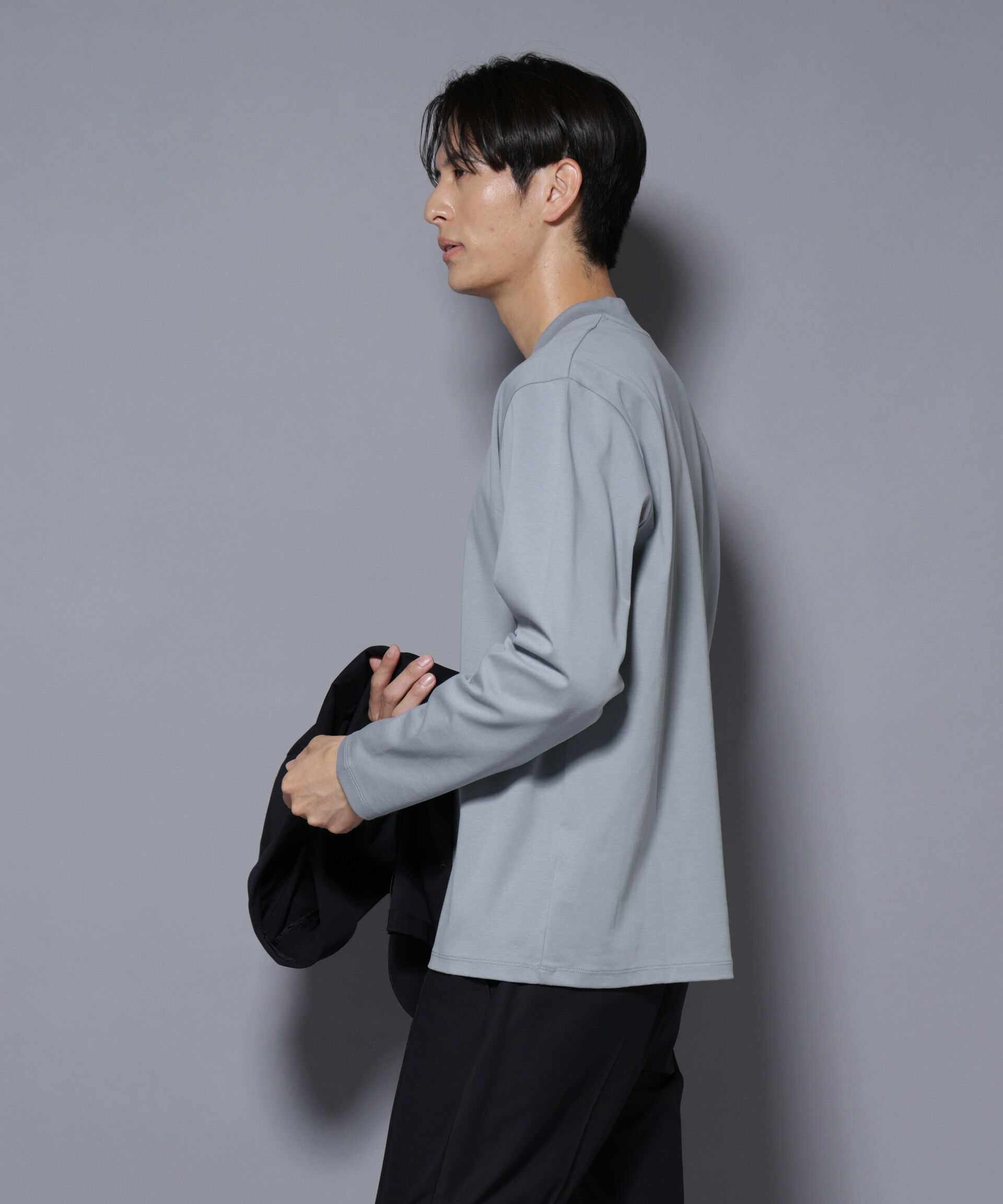 nano･universe「ジャケT(R)  プレミアム クルーネック 長袖」|Tシャツ・カットソー|