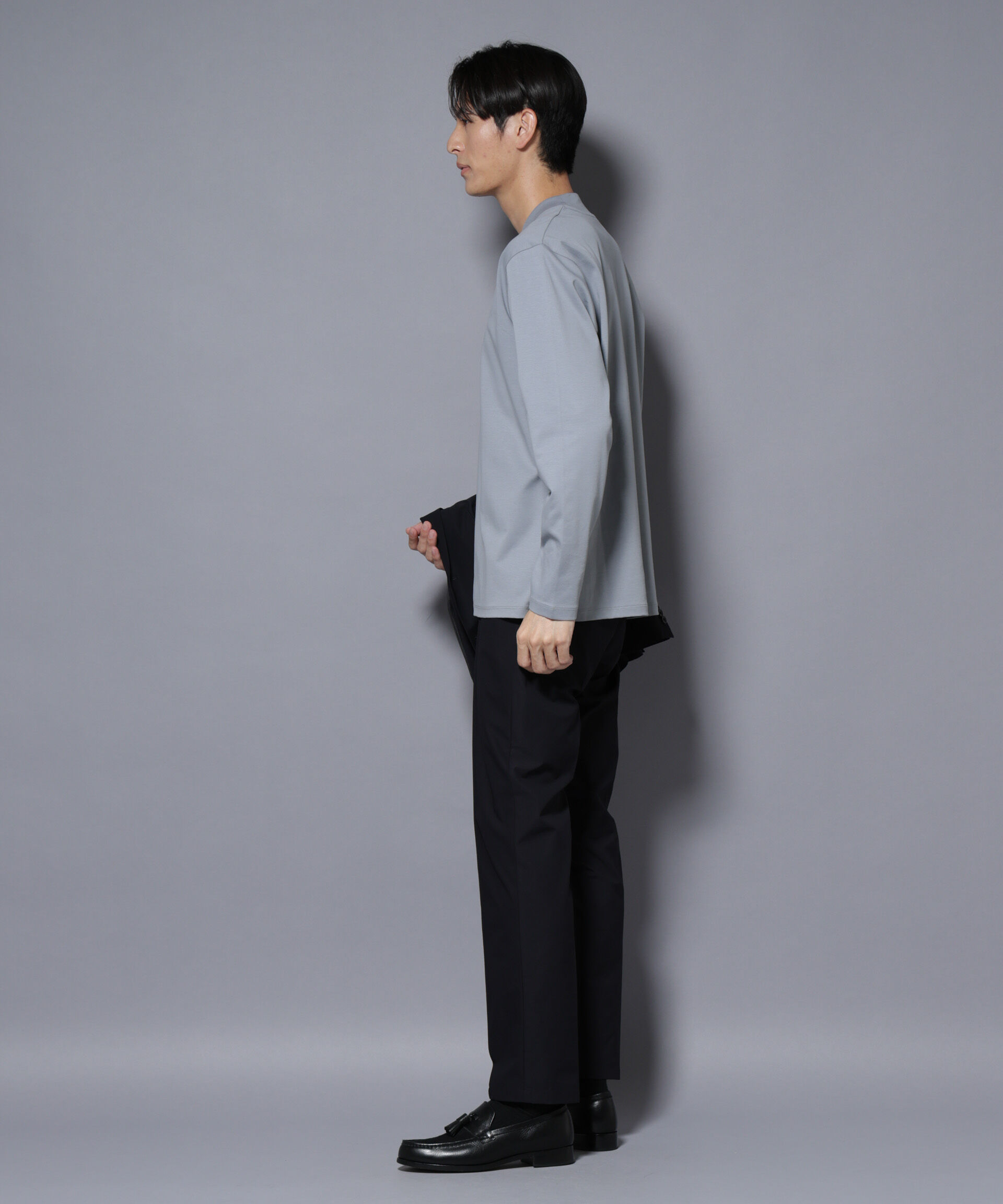 nano･universe「ジャケT(R)  プレミアム クルーネック 長袖」|Tシャツ・カットソー|