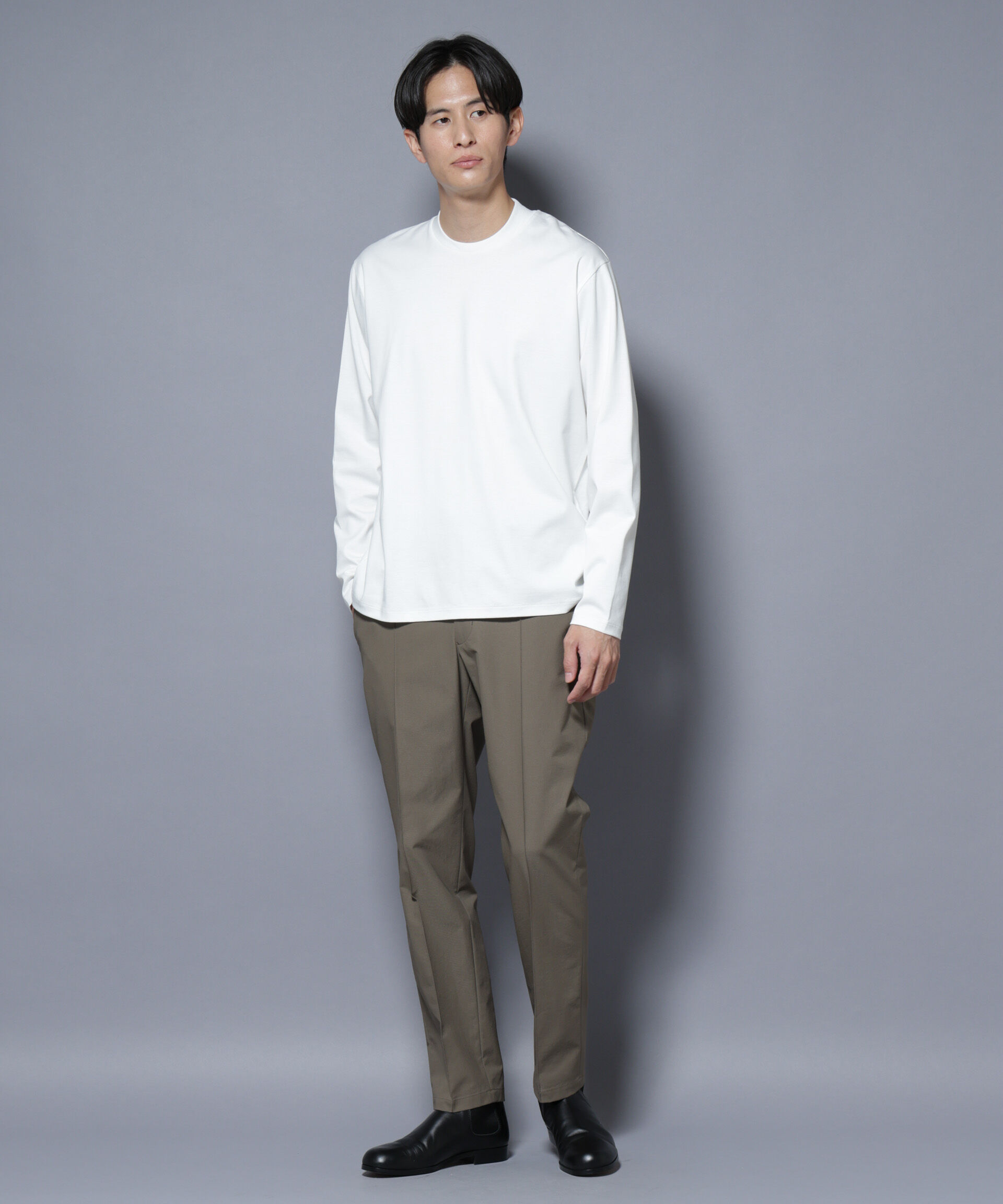 nano･universe「ジャケT(R)  プレミアム クルーネック 長袖」|Tシャツ・カットソー|