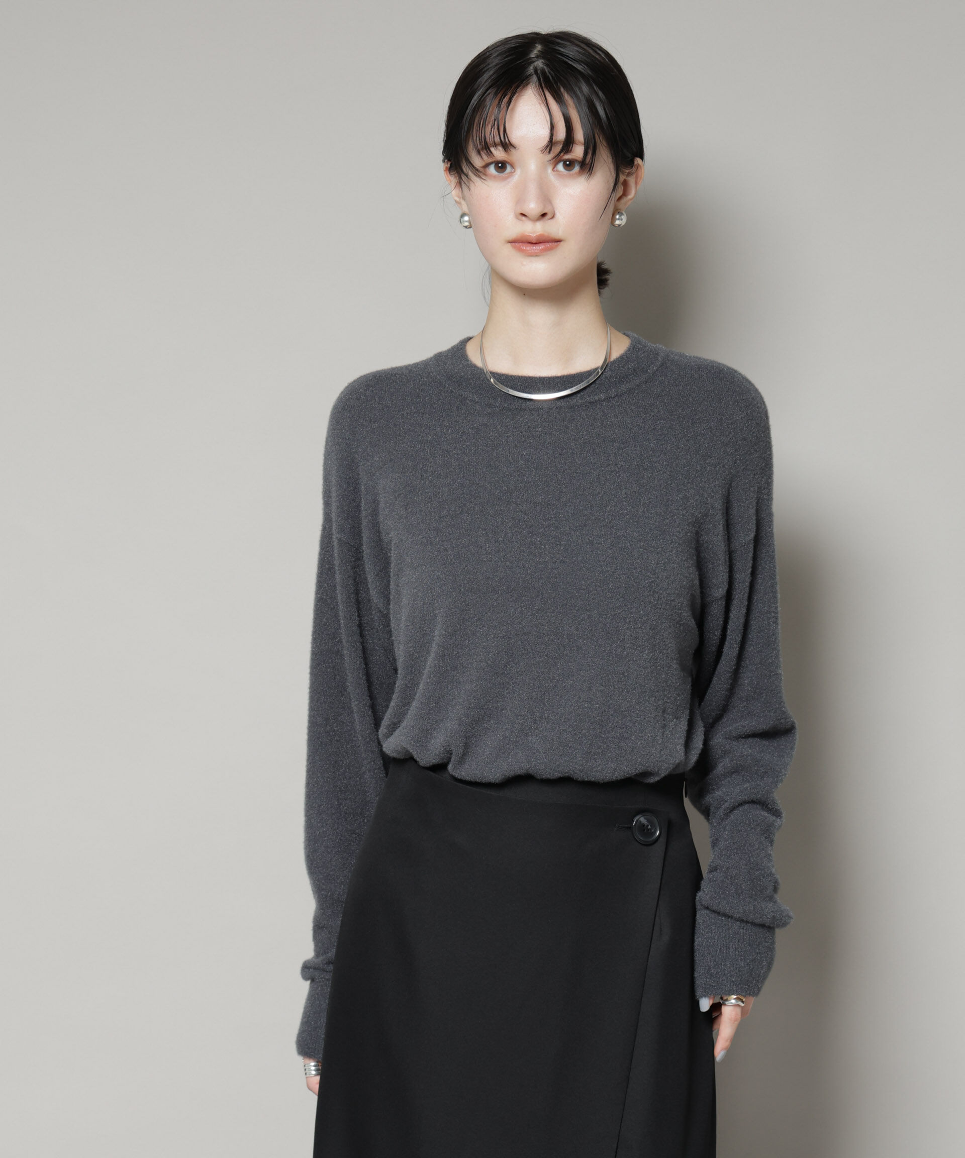 nano･universe「ミニラメシャギーニットプルオーバー」|ニット・セーター|