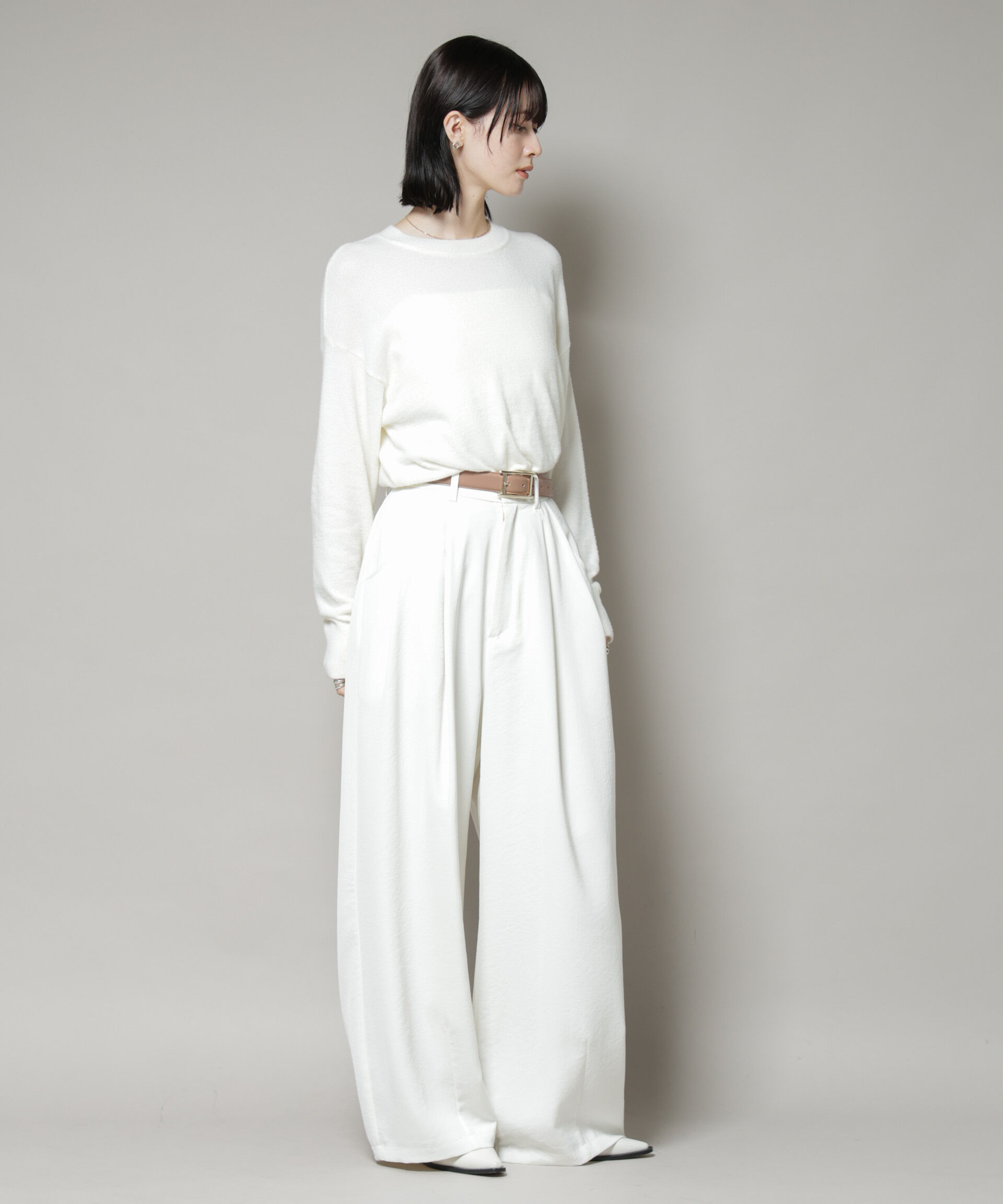 nano･universe「ミニラメシャギーニットプルオーバー」|ニット・セーター|