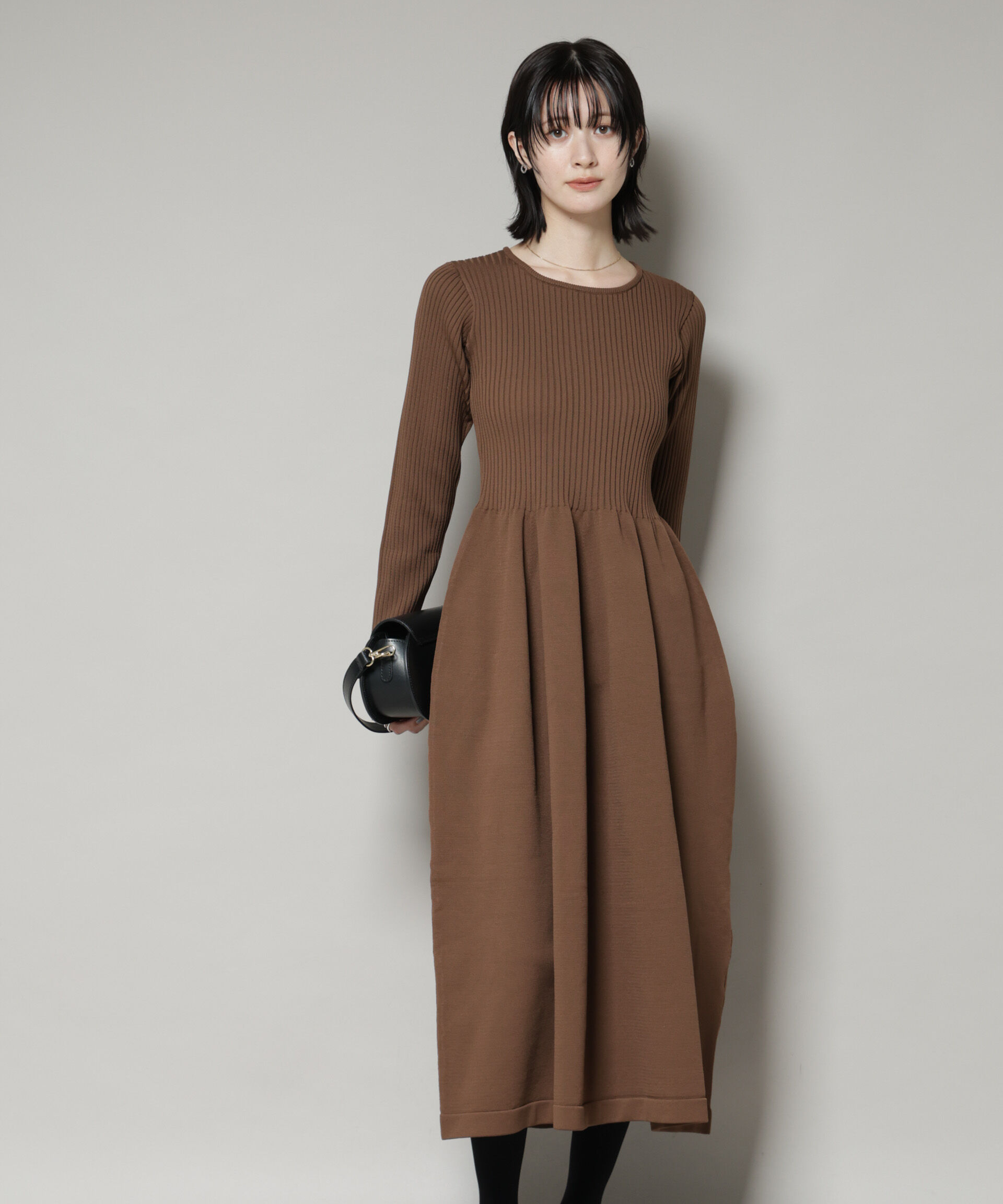 nano･universe「フォルムスカートニットワンピース」|ワンピース|