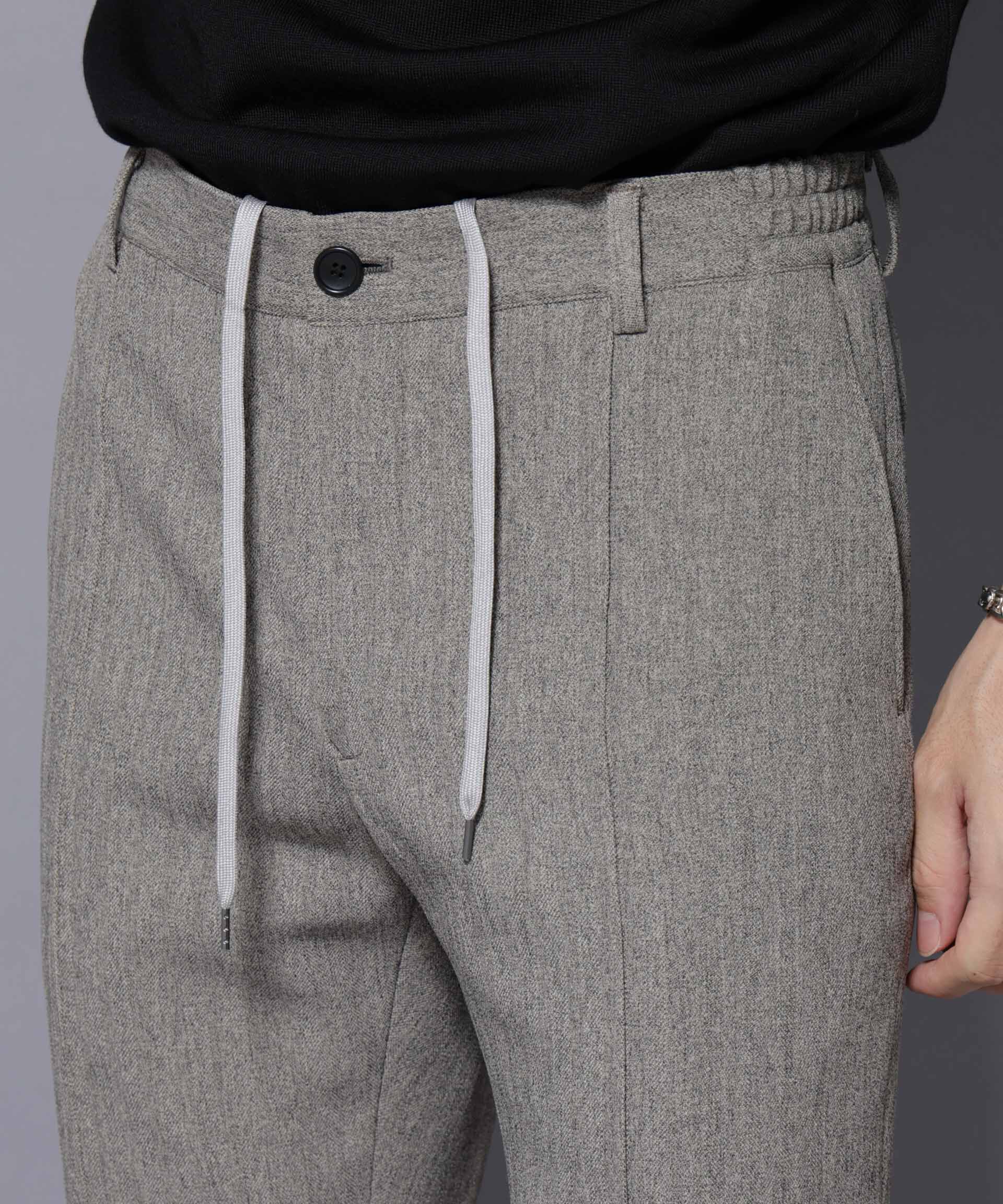 nano･universe「｢N TROUSERS BASIC｣ 洗えるMIXツイードストレッチパンツ(セットアップ可)」|スーツ|