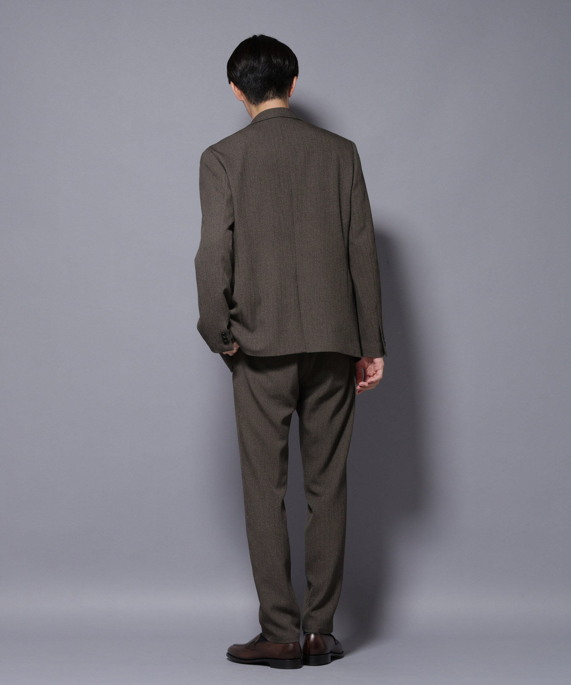 nano･universe「｢N TROUSERS BASIC｣ 洗えるMIXツイードストレッチパンツ(セットアップ可)」|スーツ|