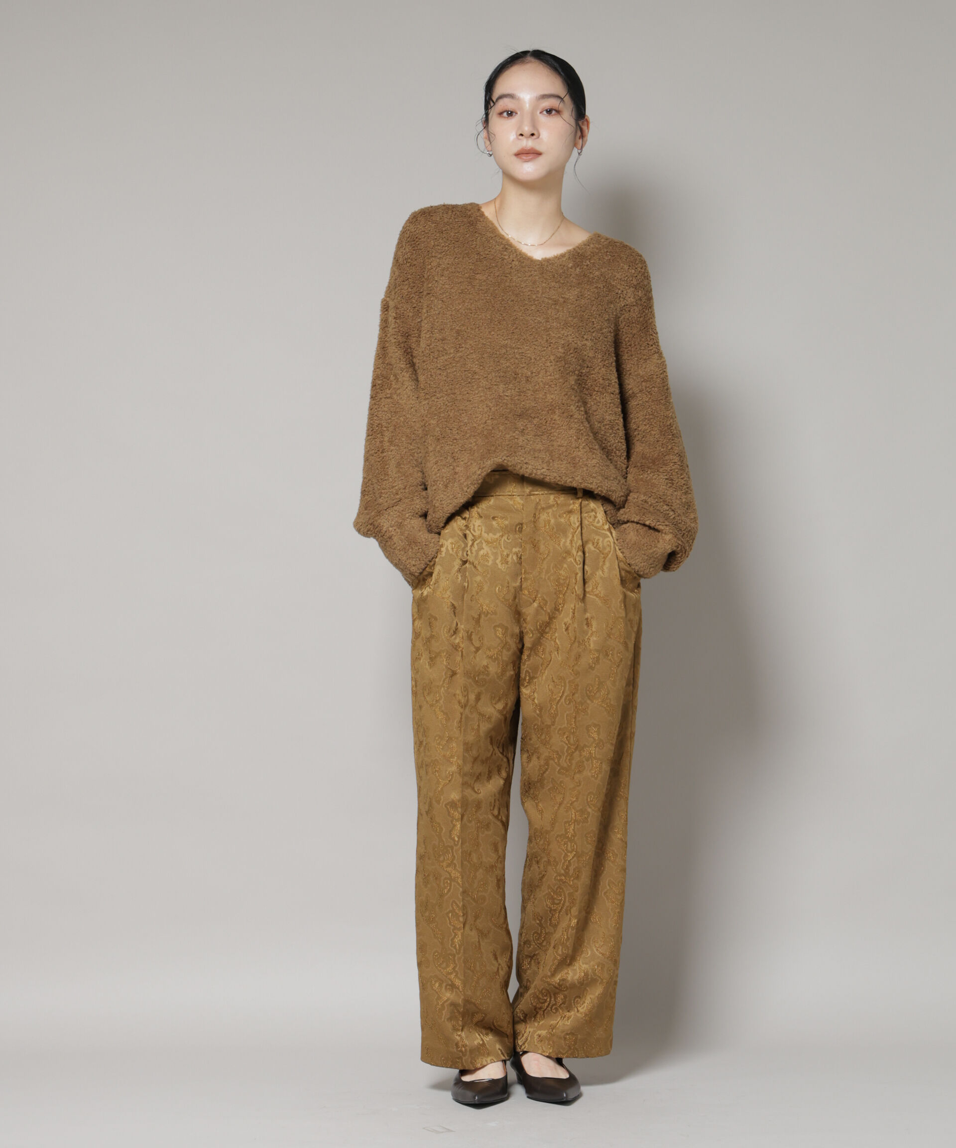 nano･universe「ジャガードタックパンツ」|チノ|