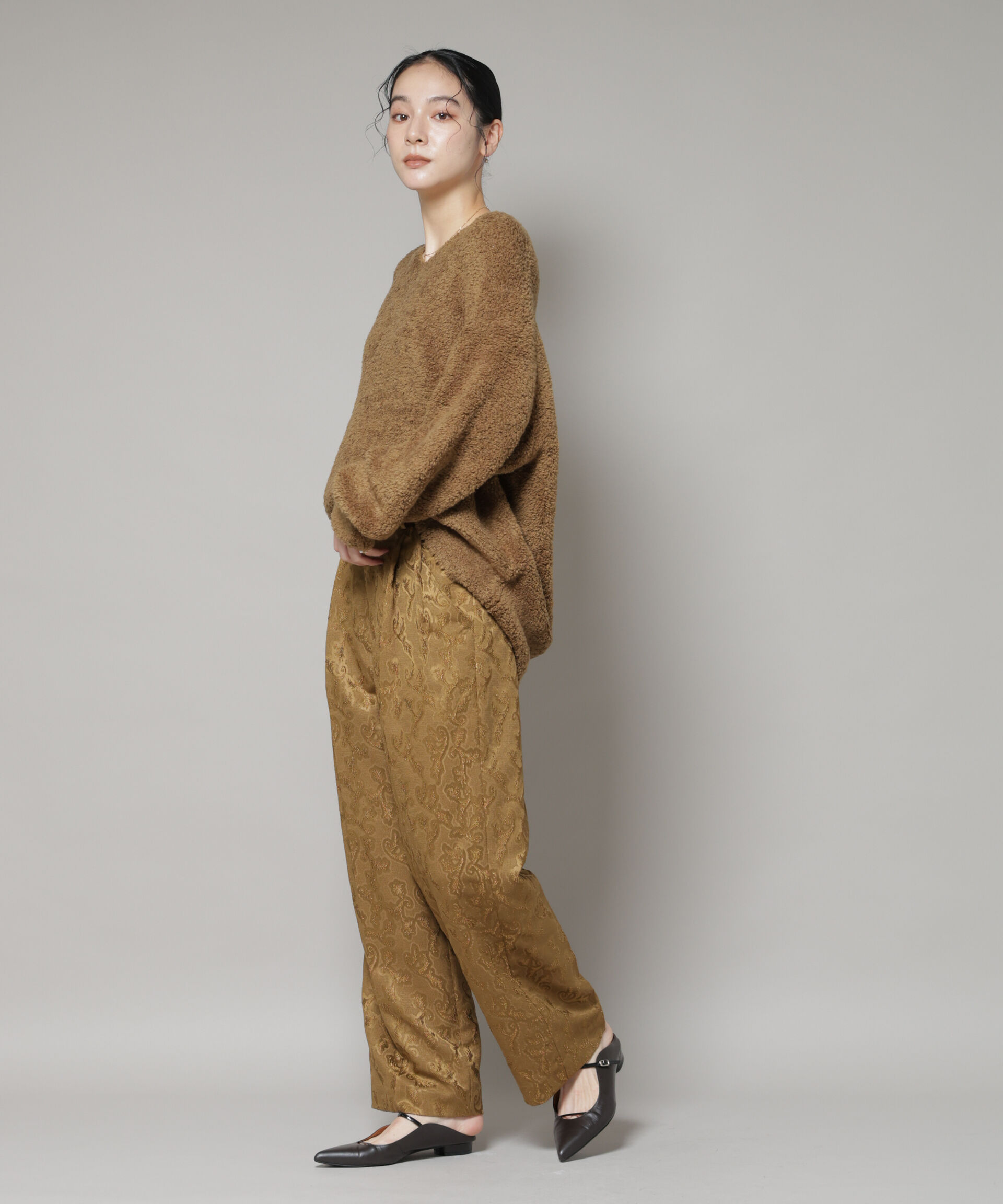 nano･universe「ジャガードタックパンツ」|チノ|