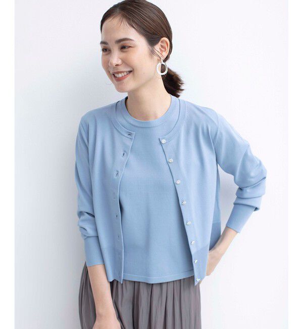 組曲「【UVケア・接触冷感】MINA ニットカーディガン」|カーディガン|