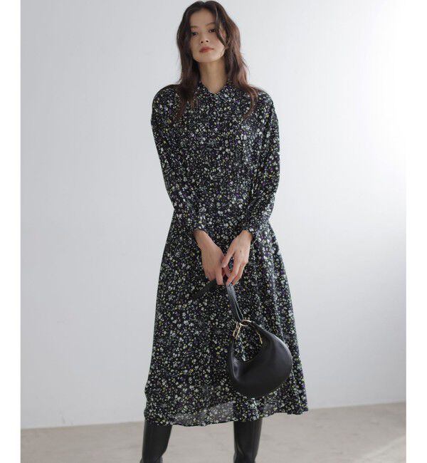 組曲「プティフラワープリント ワンピース」|ワンピース|ブラック系5