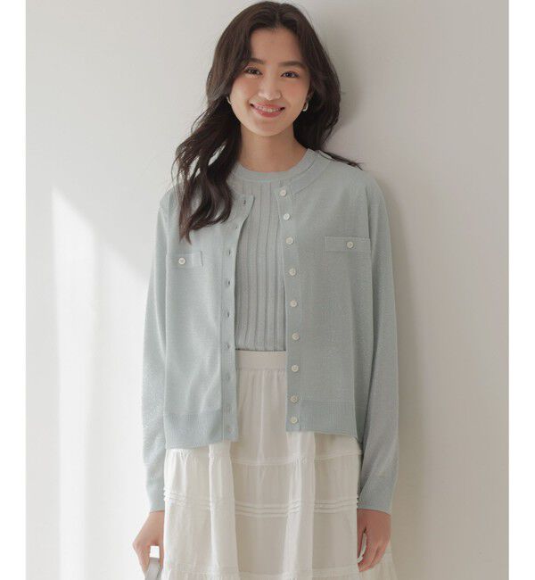 組曲「ライトラメニット アンサンブル」|カーディガン|ｼﾙﾊﾞｰﾌ