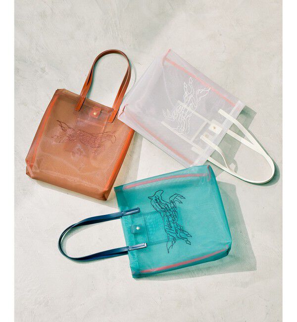 自由区「【カタログ掲載・コラボ・A4サイズ収納可】ホースメッシュトート バッグ」|トートバッグ|ブラウン