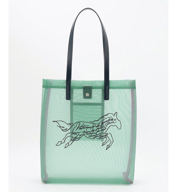 自由区「【カタログ掲載・コラボ・A4サイズ収納可】ホースメッシュトート バッグ」|トートバッグ|ブルー