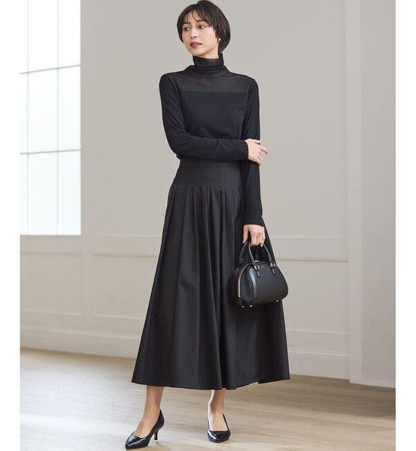 23区「【洗える】チュールフライス シアーハイネック カットソー」|Tシャツ・カットソー|