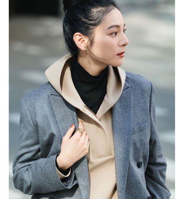 23区「【洗える】チュールフライス シアーハイネック カットソー」|Tシャツ・カットソー|